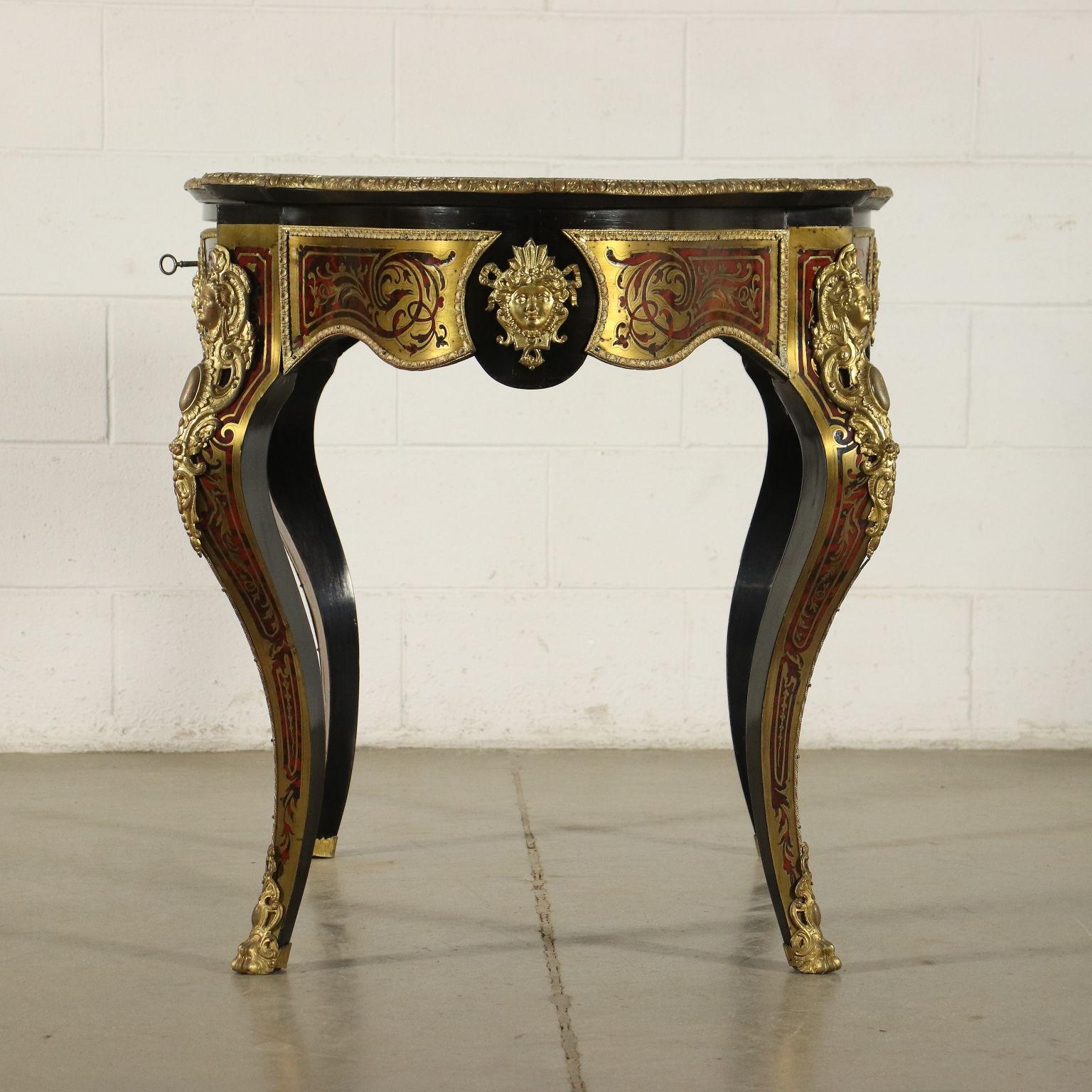 Table Boulle Style Gilded Bronze France Late 19th Century 11