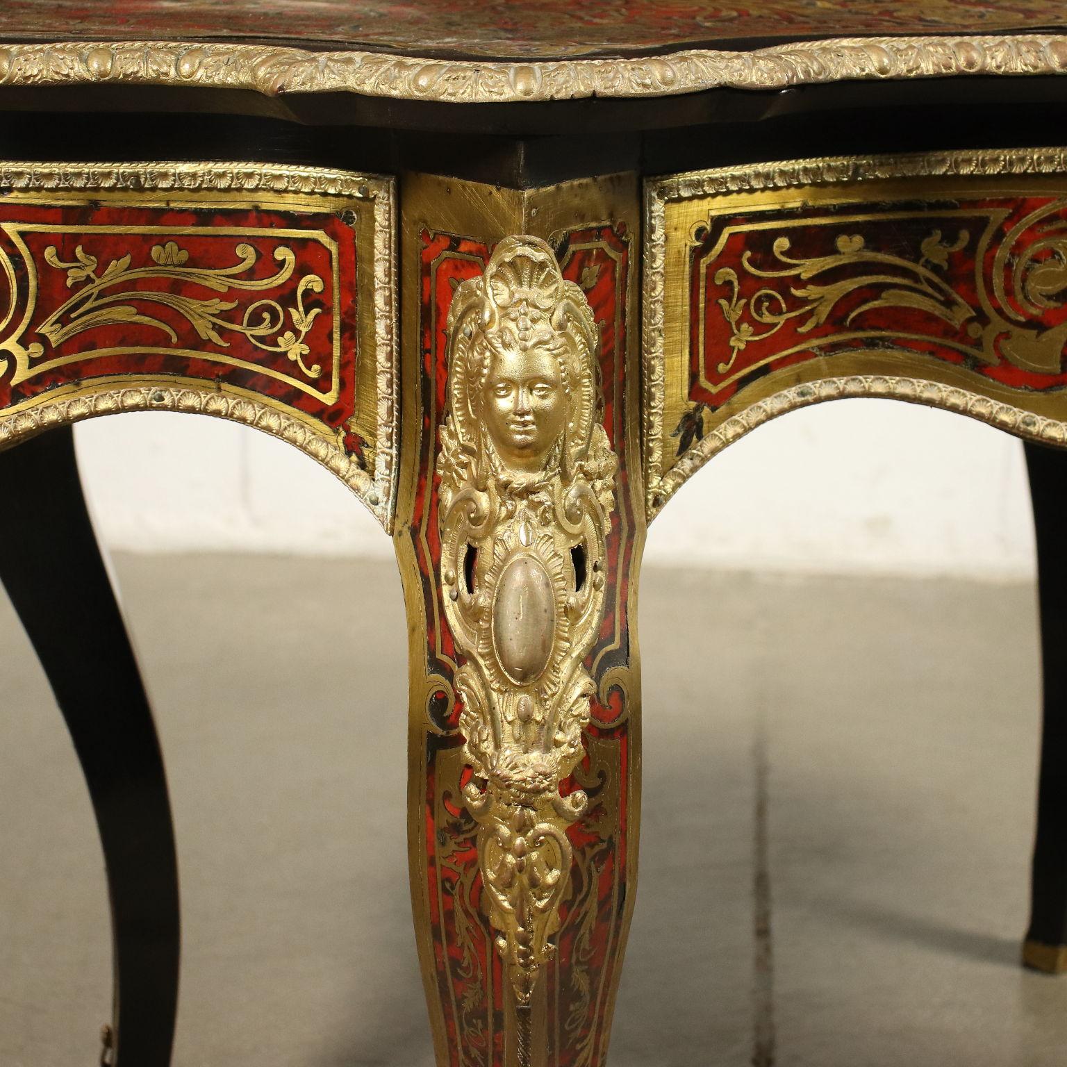 Gilt Table Boulle Style Gilded Bronze France Late 19th Century