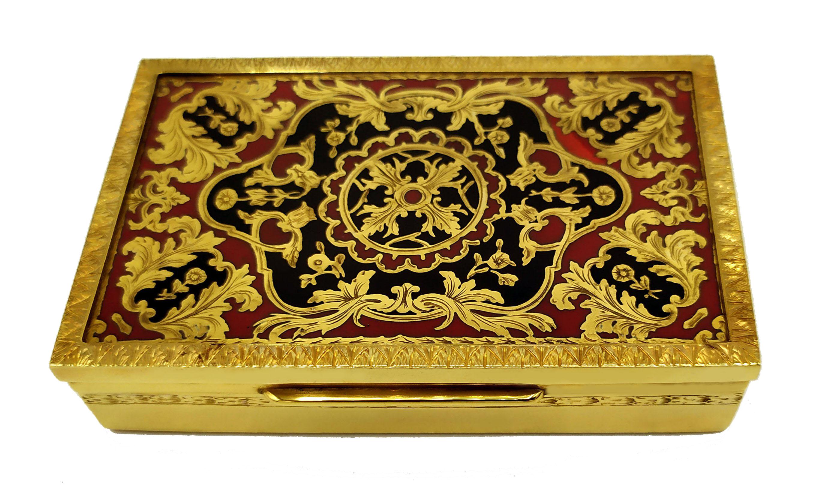 Italian Table Box for Cigarettes in Sterling Silver Sterling Enamel Salimbeni For Sale