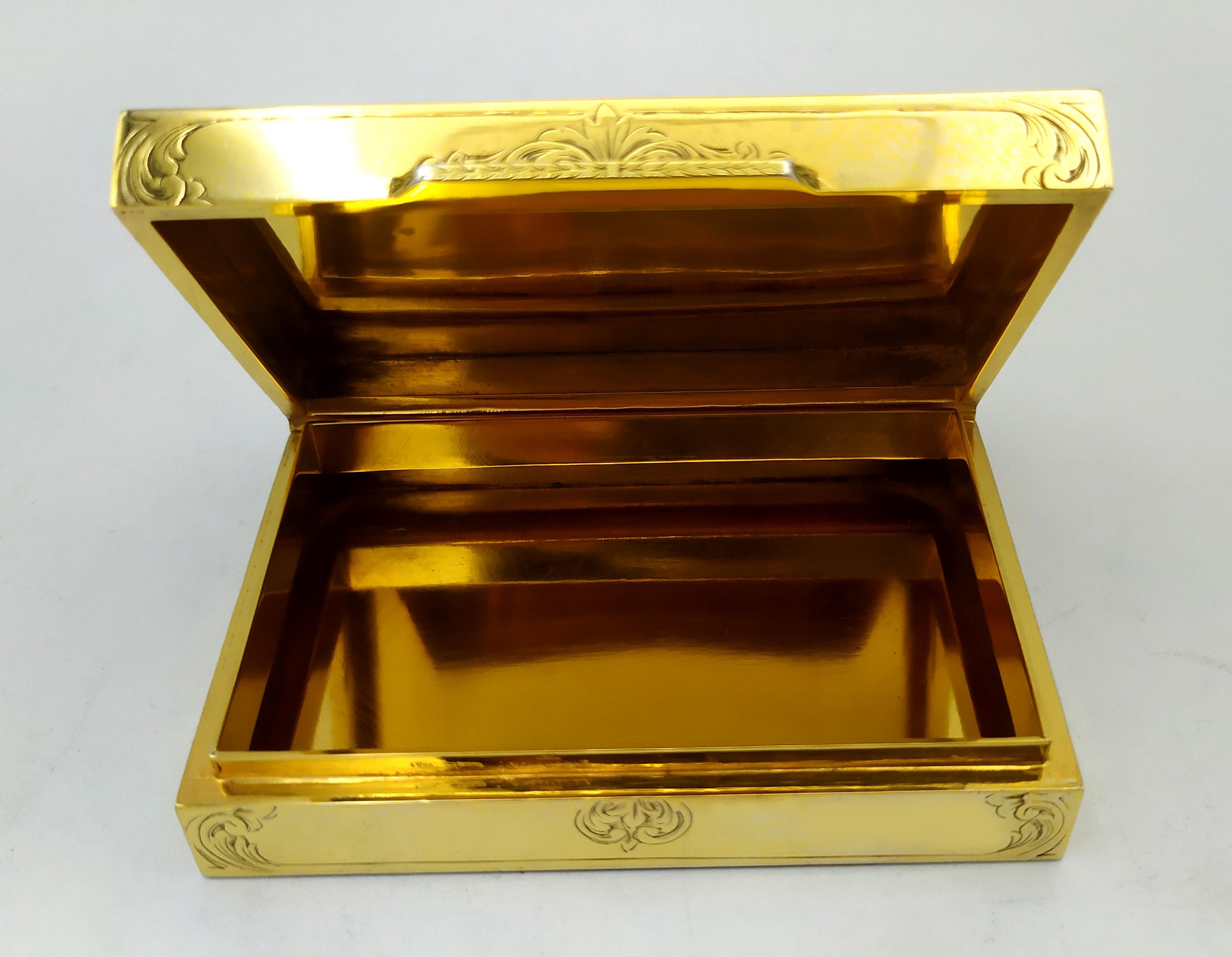Boîte de table verte en argent sterling de style Empire français Louis XVI Salimbeni en vente 3