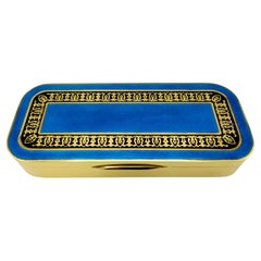 Vintage Table Box hand-engraved and enamelled ornament in Arabic style Salimbeni.
