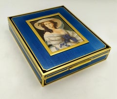 Table Box portrait de l'impératrice Eugénie de Montijo miniature Salimbeni