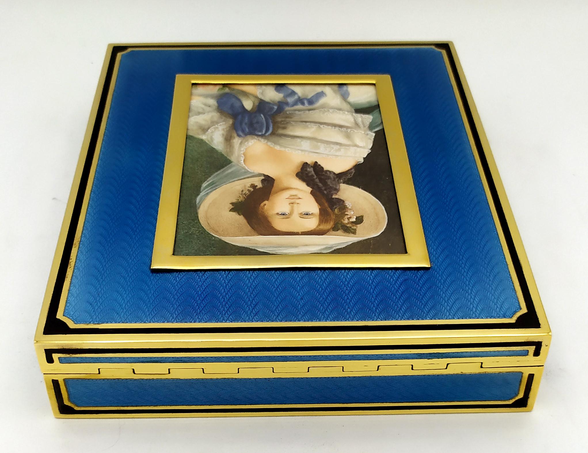 Cuadro retrato de la emperatriz Eugenia de Montijo miniatura Salimbeni Italiano en venta