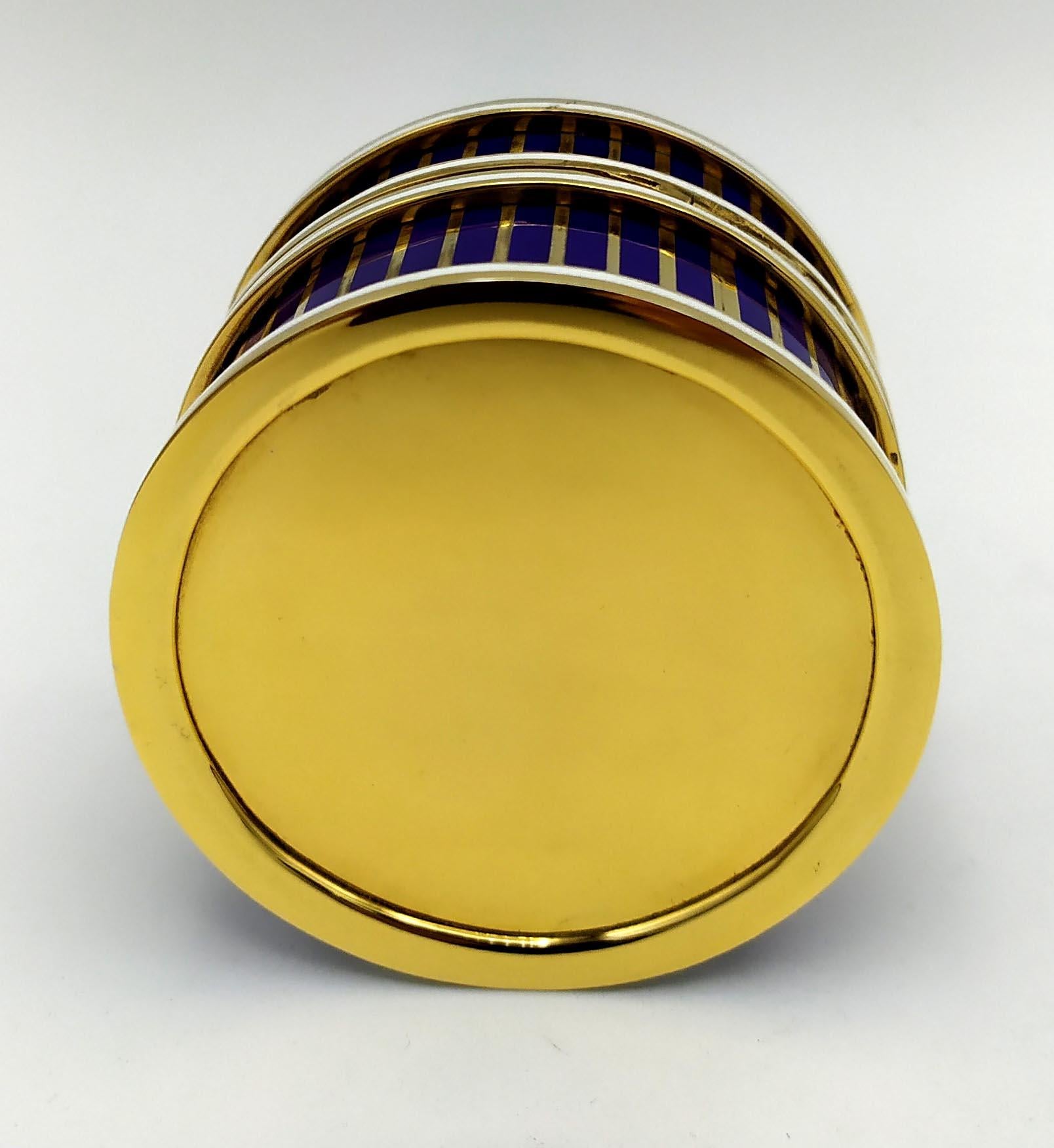 Caja de mesa paillones de oro puro y esmalte cocido miniatura Salimbeni Oro en venta