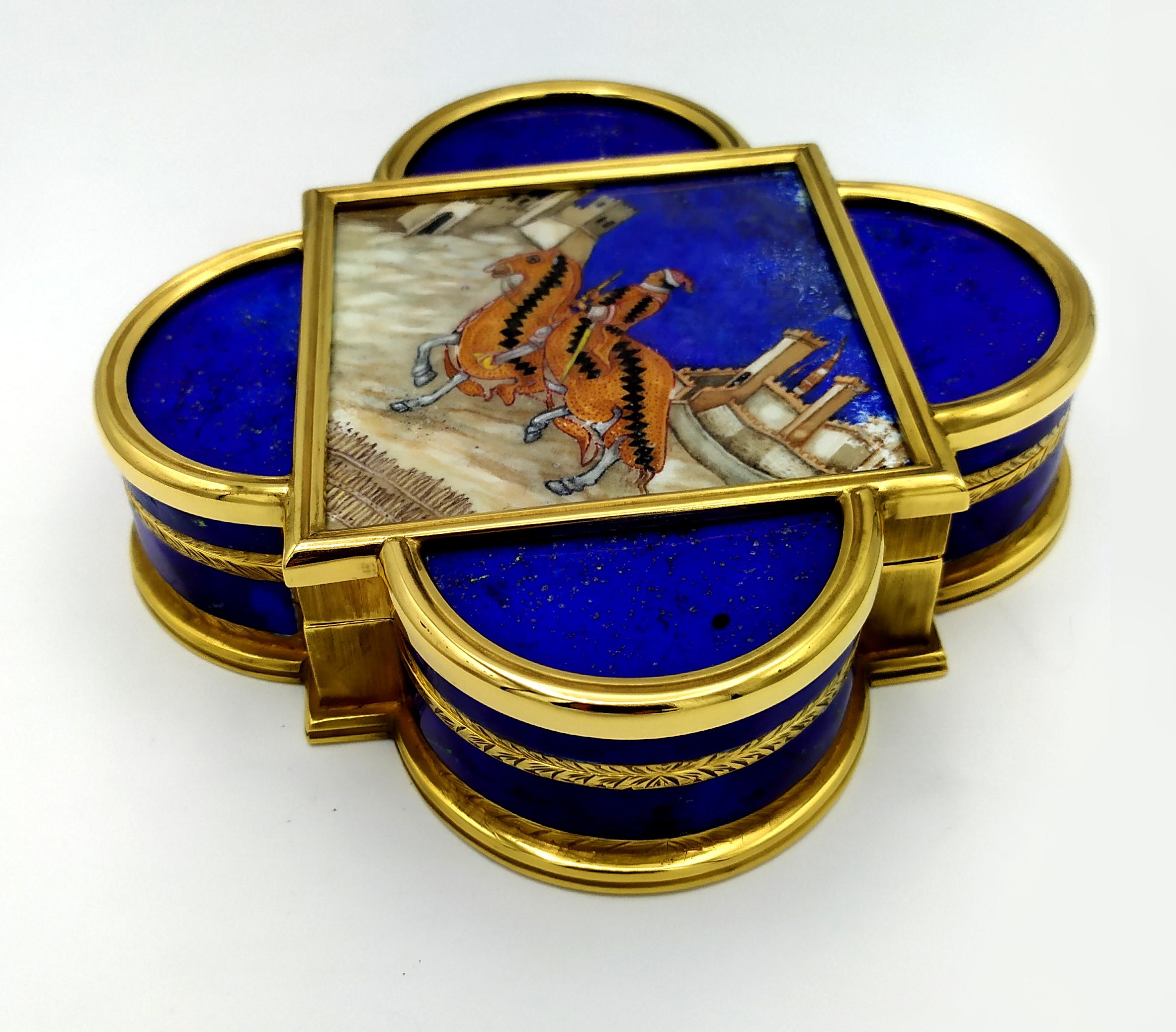 Hand-Carved Table Box shaped tiles of the Baptistery of Florence Salimbeni For Sale