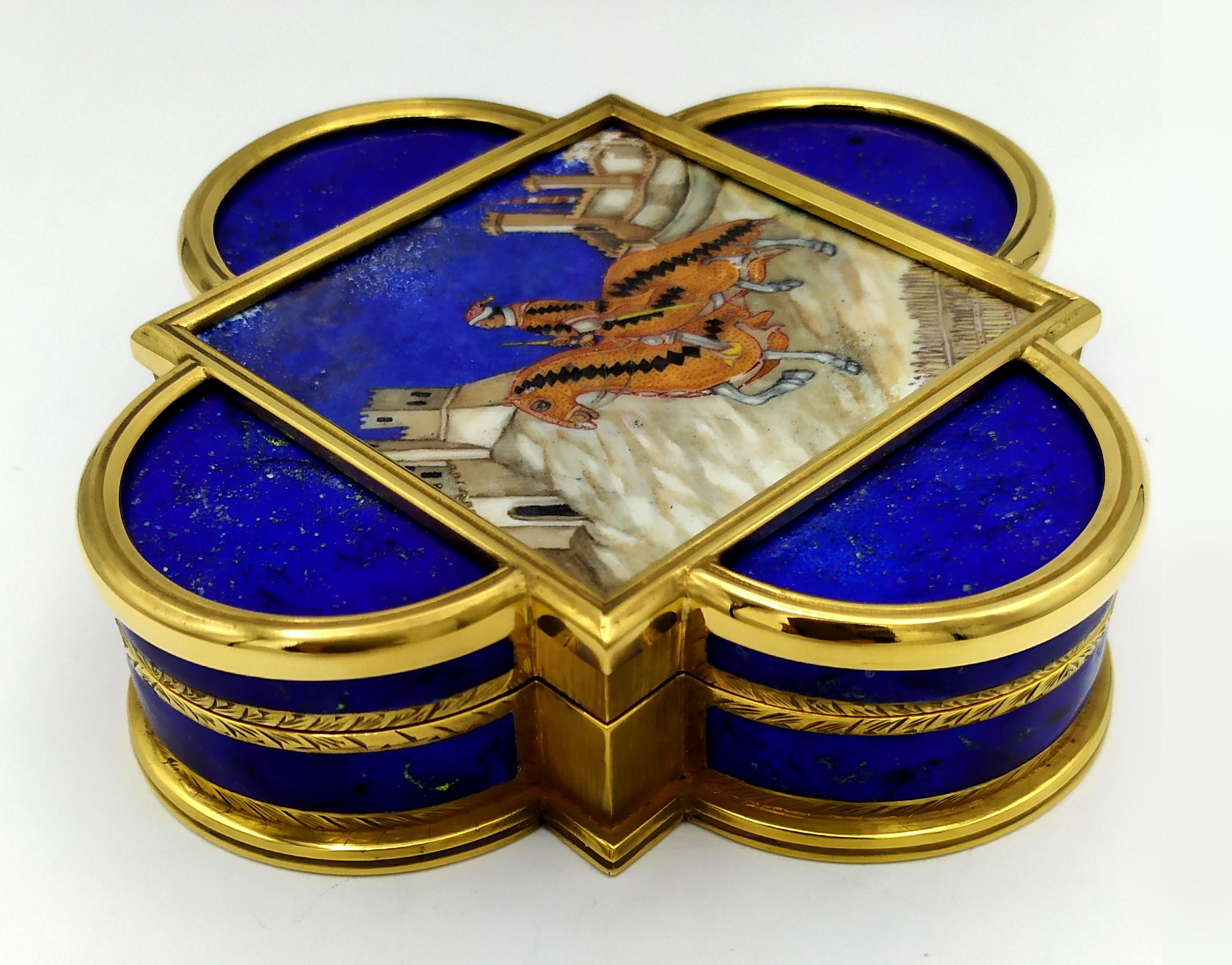 Gold Table Box shaped tiles of the Baptistery of Florence Salimbeni For Sale