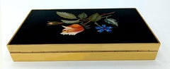 Table box sterling silver fine floral mosaic “commesso fiorentino” Salimbeni