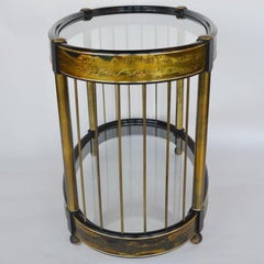 Table Brass Acid Etched by Bernhard Rohne for Mastercraft, 1970s