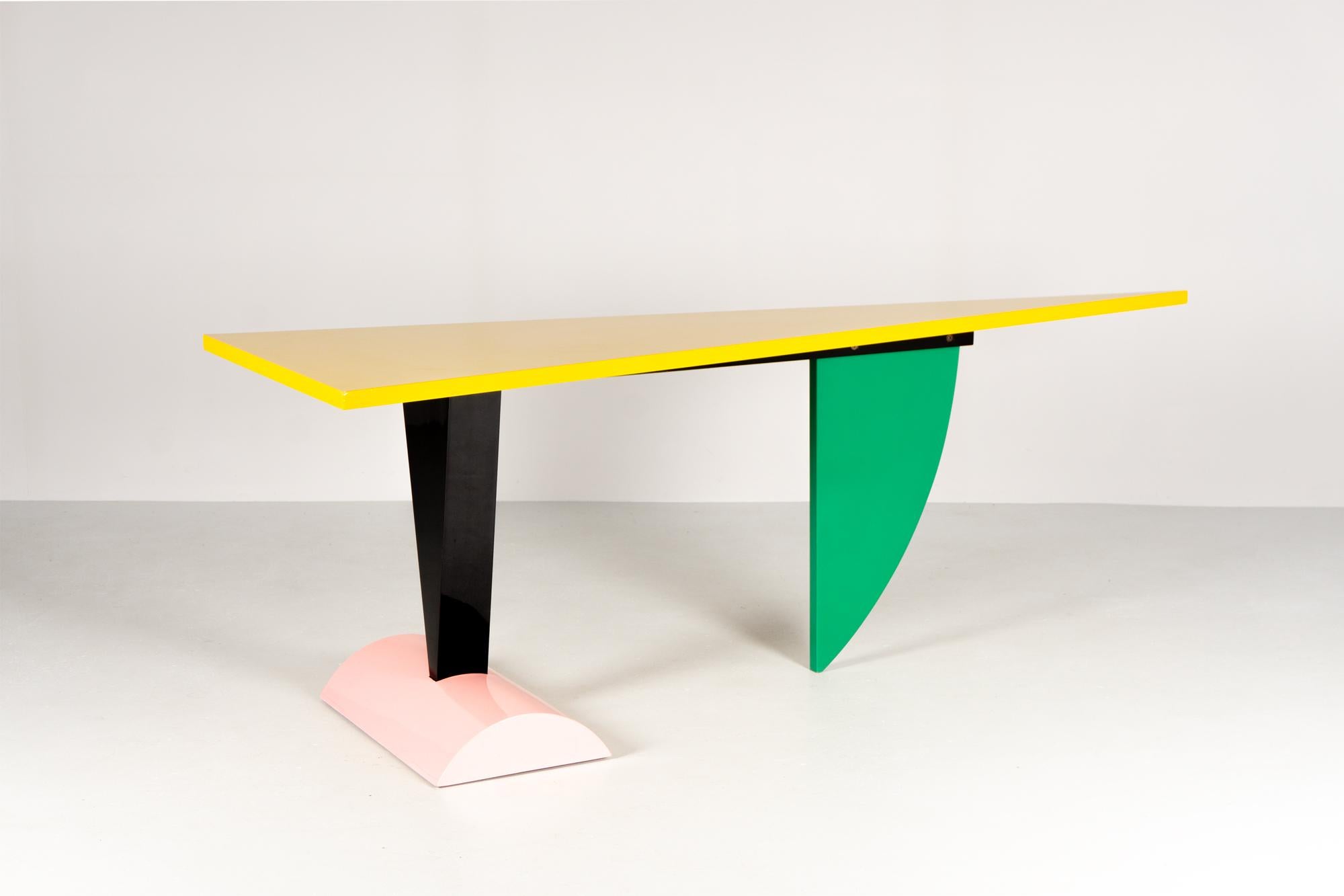 Post-Modern Table 'Brazil' by Peter Shire, Memphis Milano, 1981 For Sale