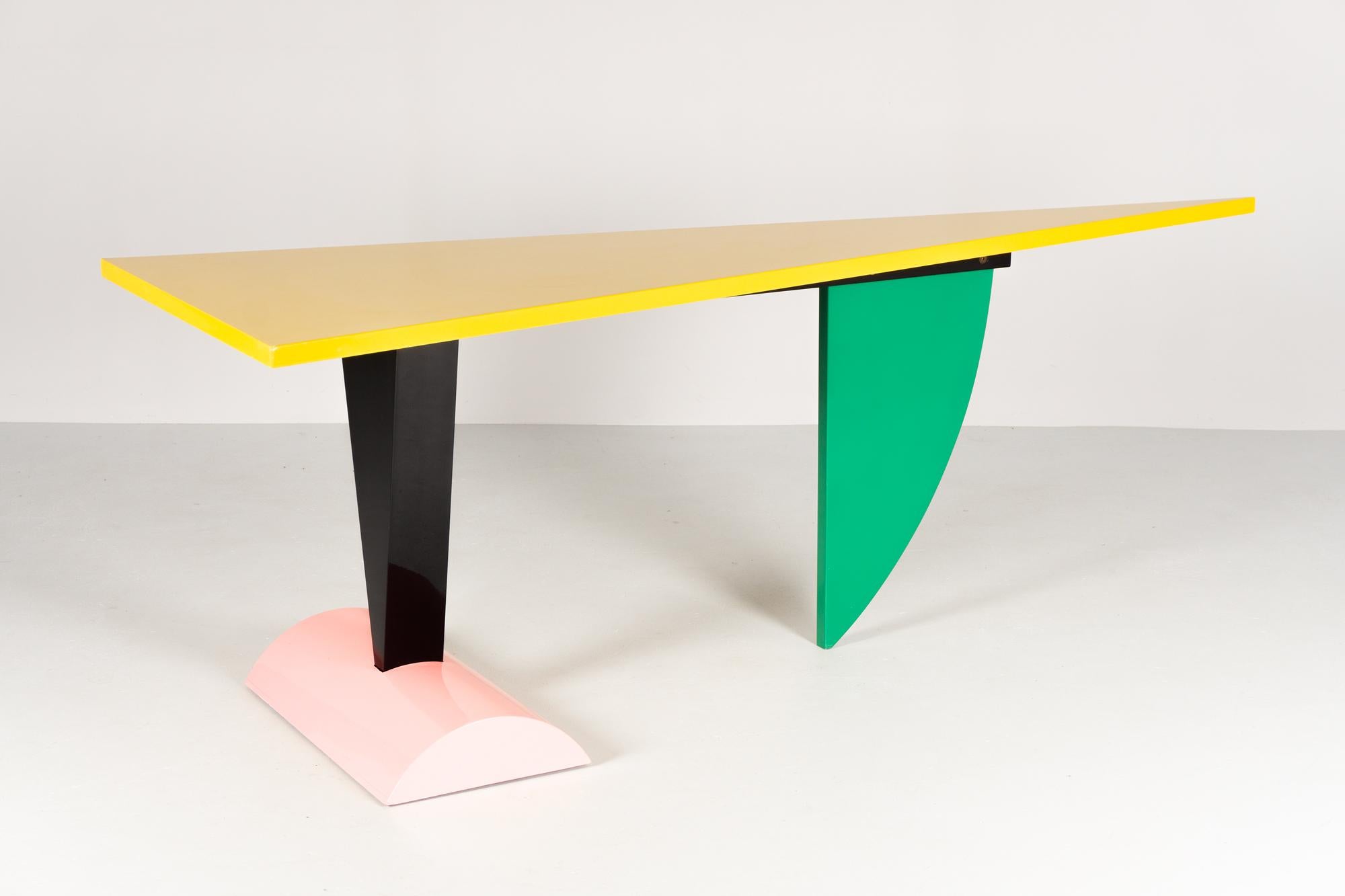 Italian Table 'Brazil' by Peter Shire, Memphis Milano, 1981 For Sale