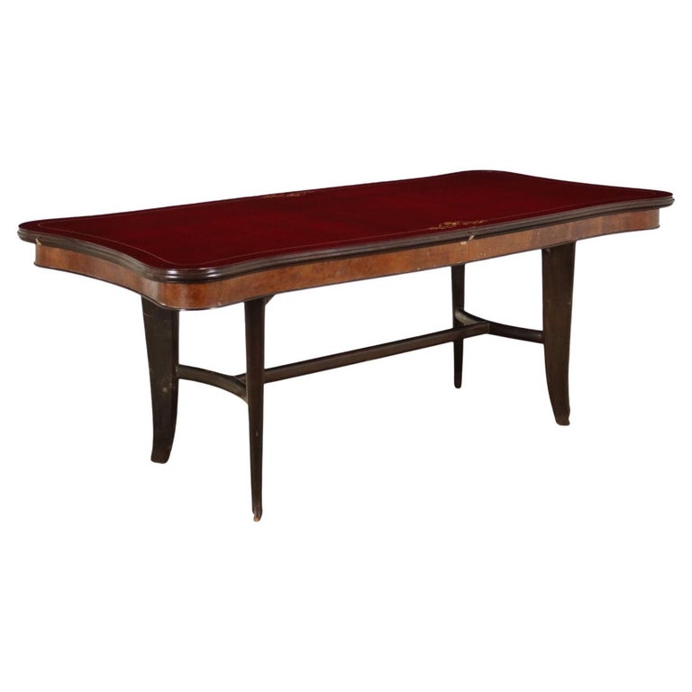 Table Burl Veneer Glass Italy from the, 1940s For Sale at 1stDibs