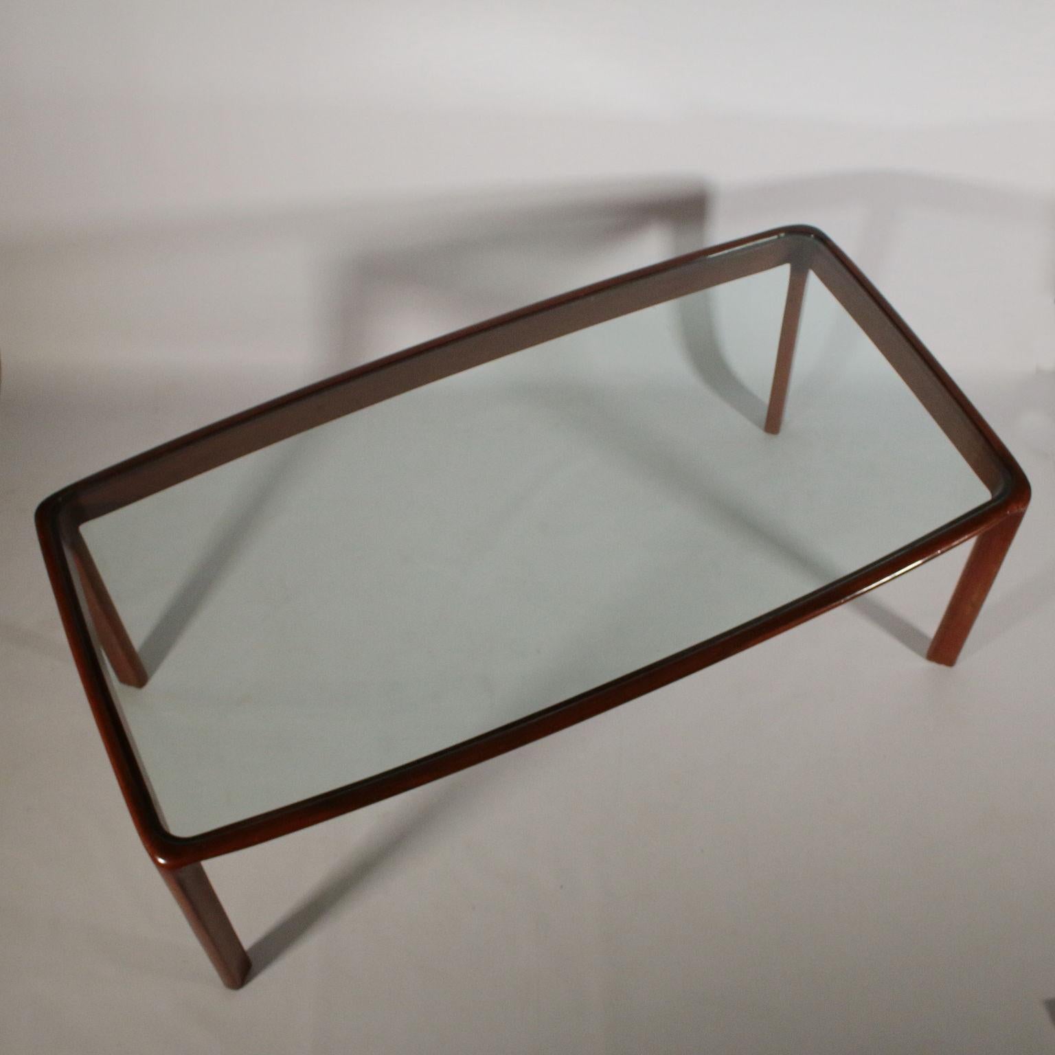 Mid-Century Modern Table by Angelo Mangiarotti Glass Top Vintage, Italy, 1970s