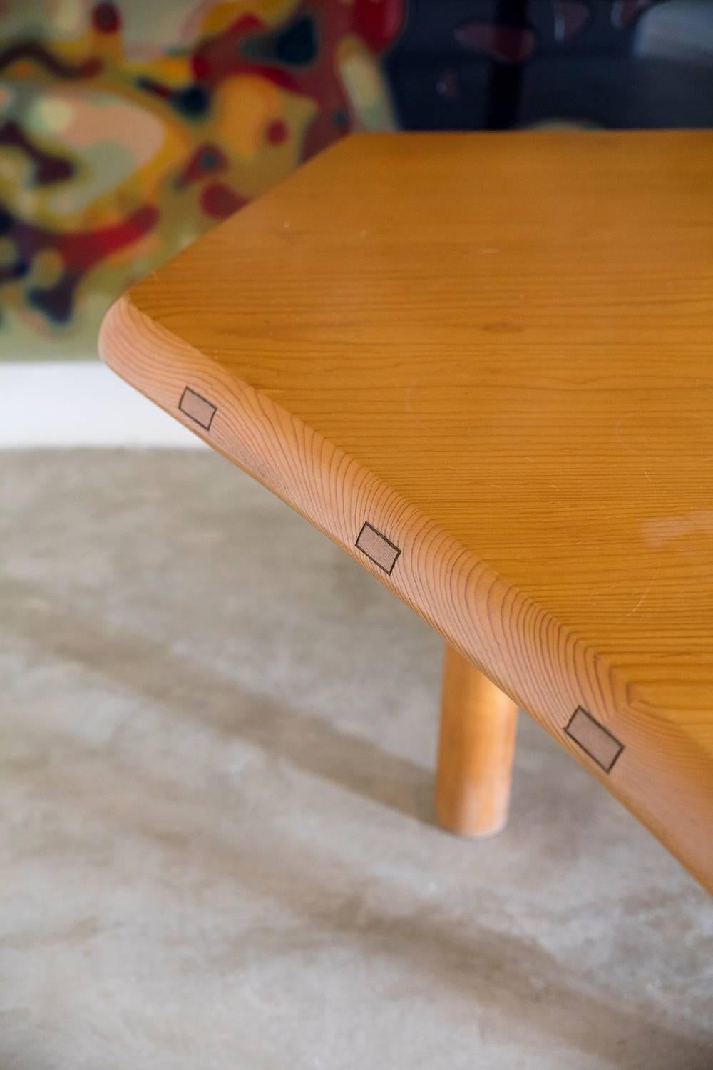 French Table by Charlotte Perriand, Fir Wood, circa 1938 Montparnasse, France