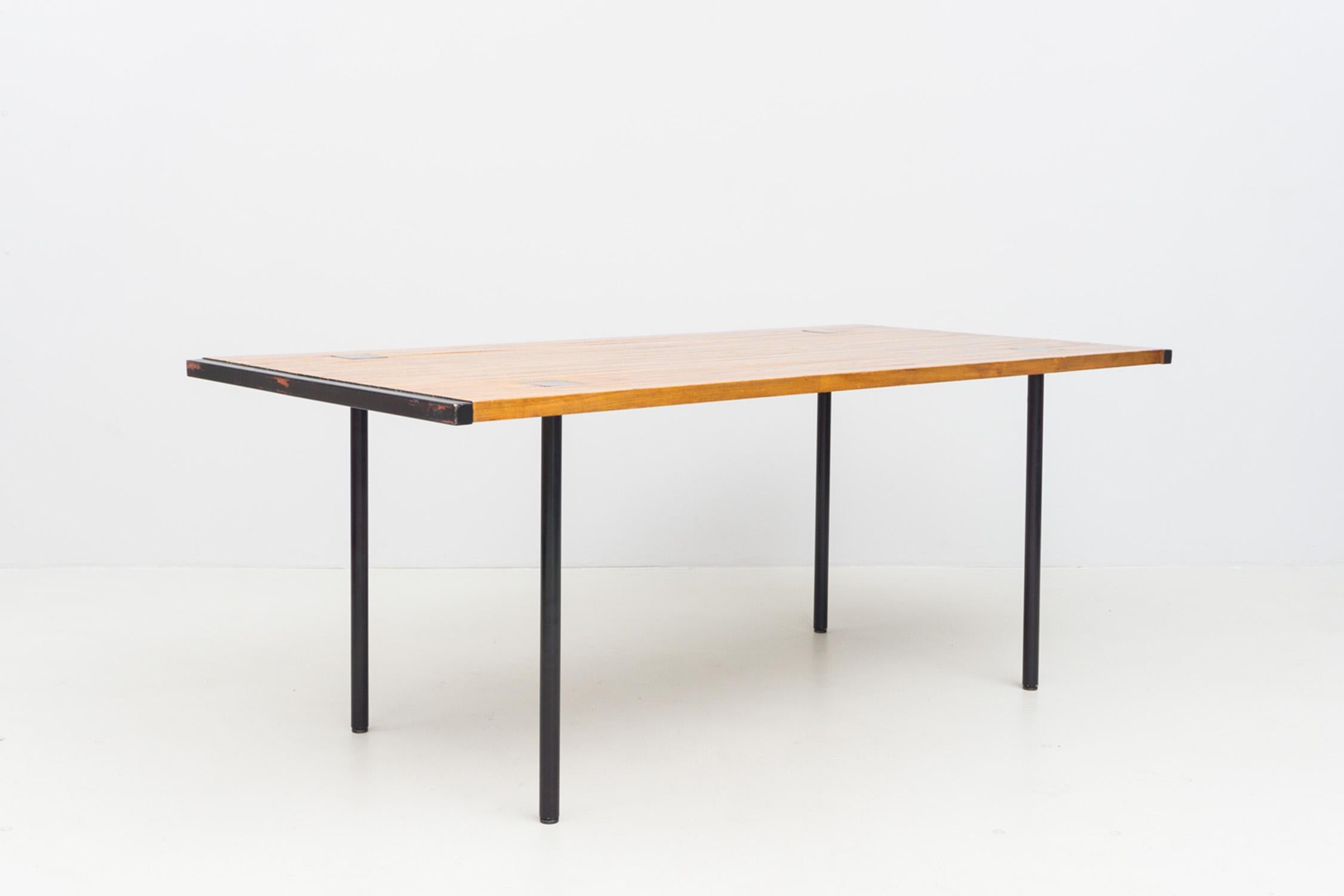 Italian Wooden, adjustable table by Ettore Sottsass, circa 1957