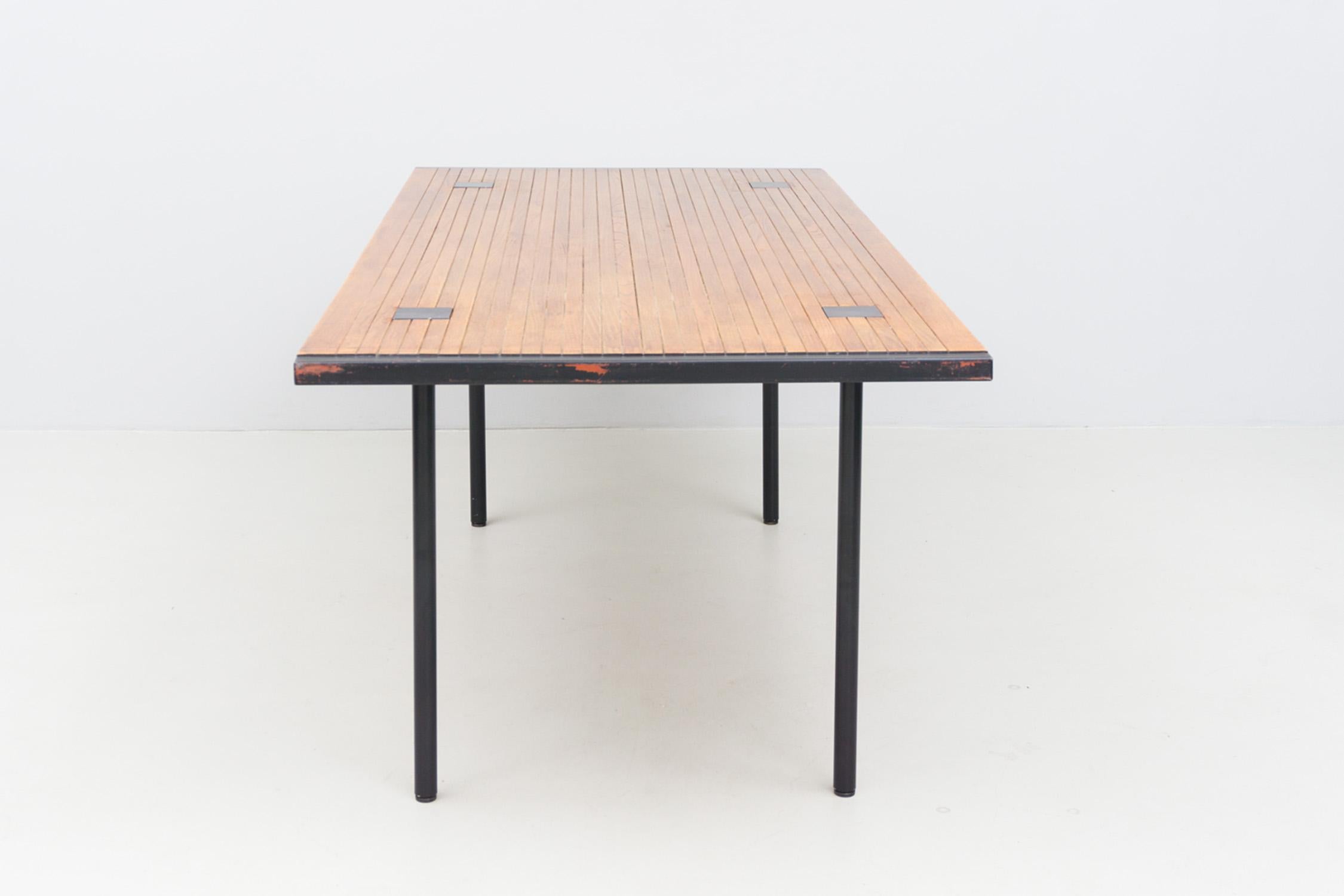 Lacquered Wooden, adjustable table by Ettore Sottsass, circa 1957