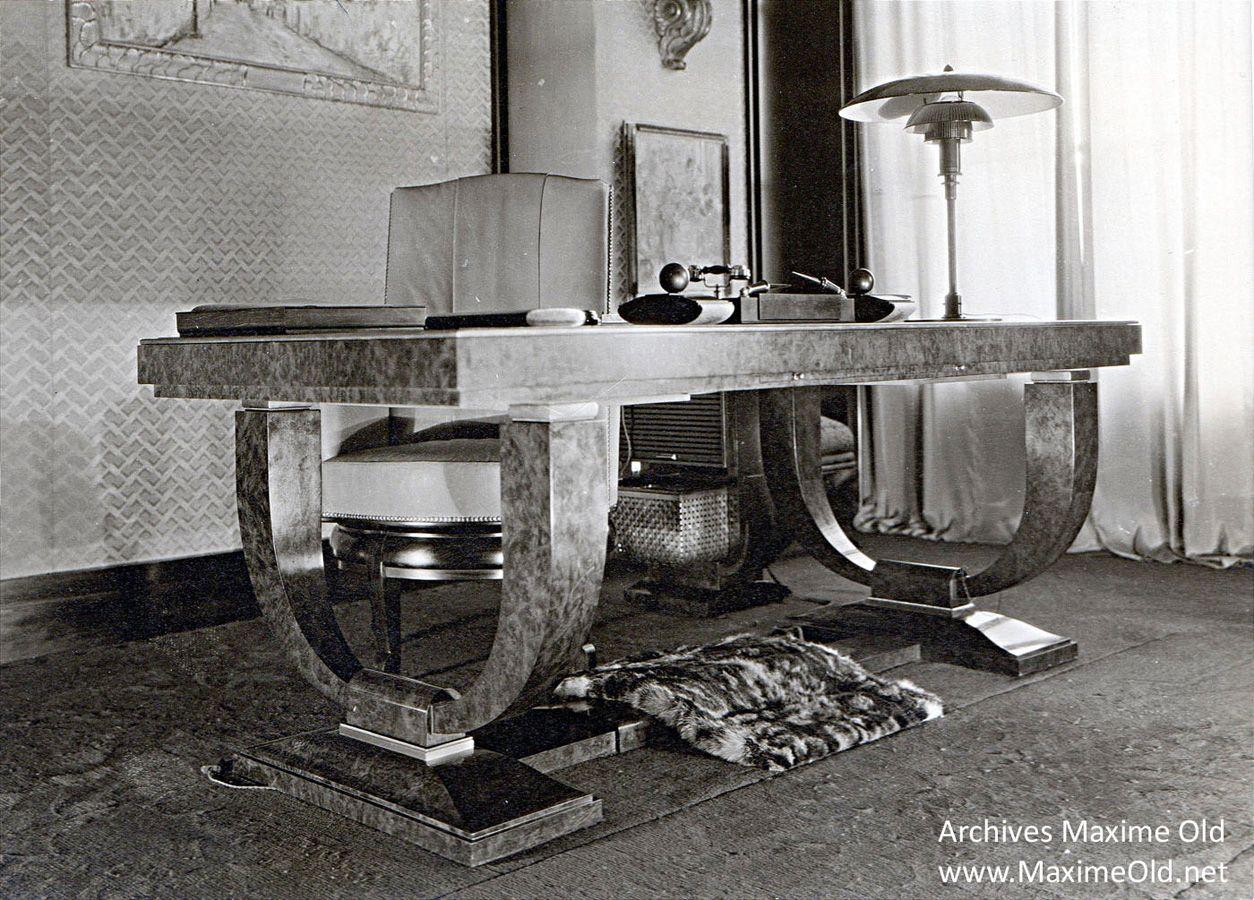 Lila Herz-Tisch im Art déco-Stil von J.E. Ruhlmann (Mitte des 20. Jahrhunderts) im Angebot