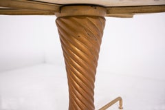 Table by Mario Quarti in Onyx and Brass, 1950s
