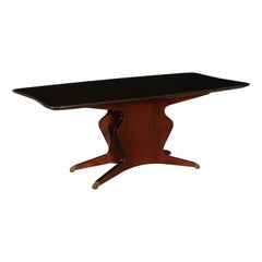 Table by Osvaldo Borsani Rosewood Veneer Vintage, Italy, 1950s
