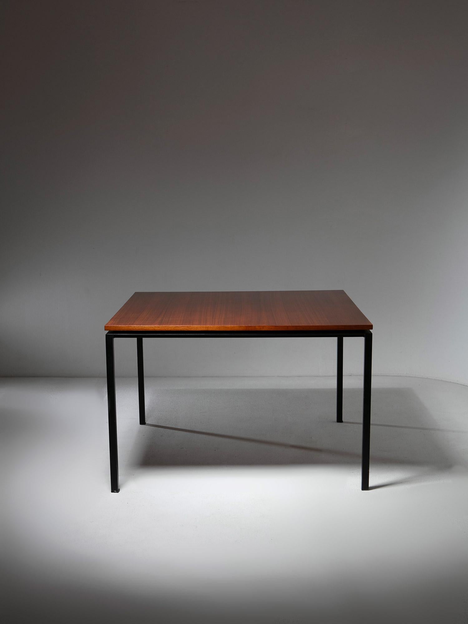 Italian Wood Squared Dining Table by Paolo Tilche for Arform, Italy, 1950s For Sale