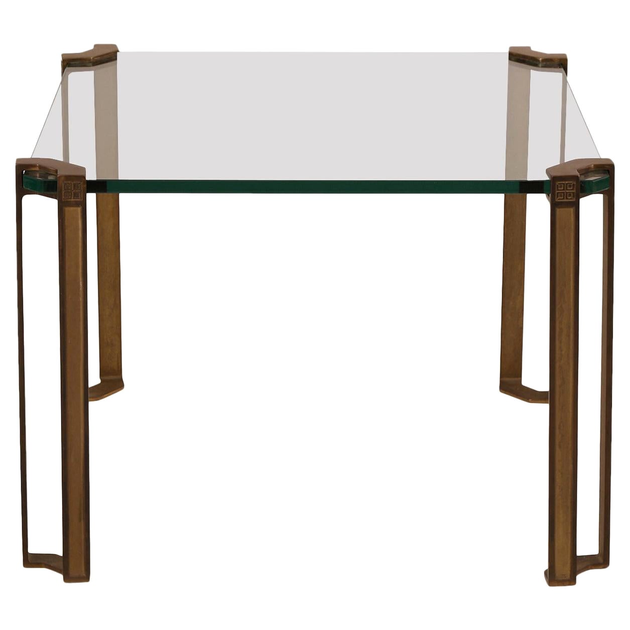 Table by Peter Ghyczy in Bronze and Glass, 1970's
