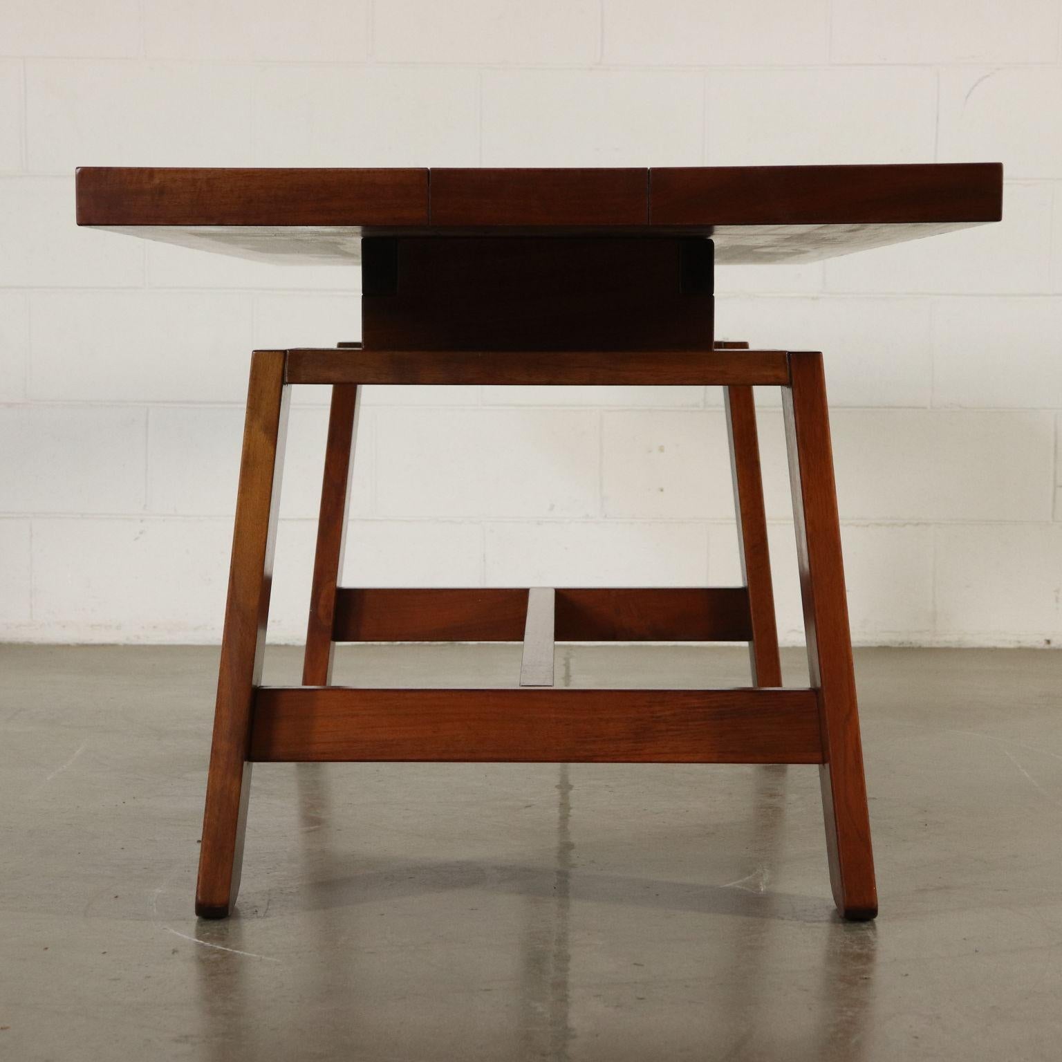 Mid-Century Modern Table by Silvio Coppola Solid Wood Vintage Italy, 1960s-1970s