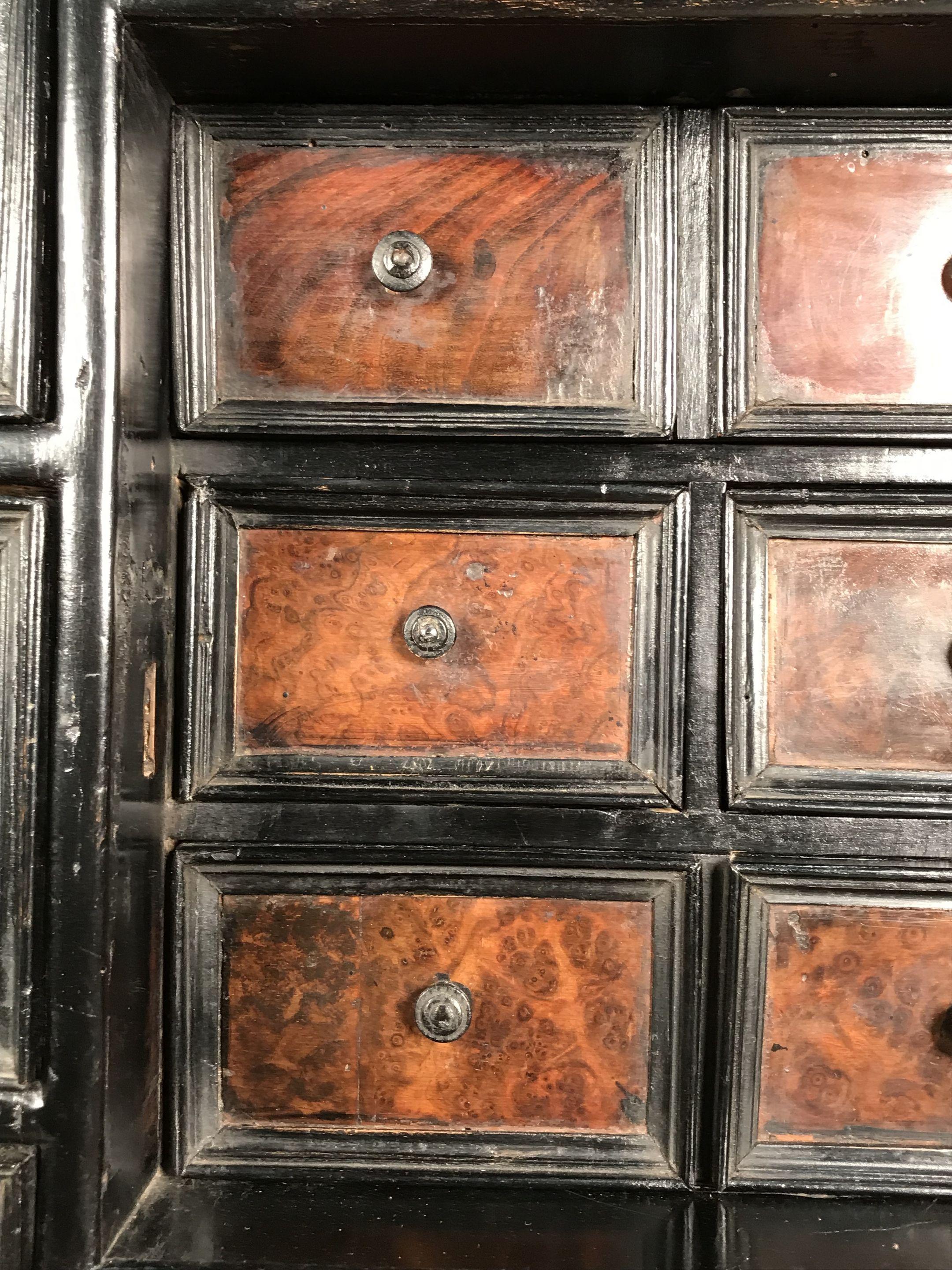 Table Cabinet, Mid-17th Century, Flemish Baroque, Ebonized and Tortoishell For Sale 6