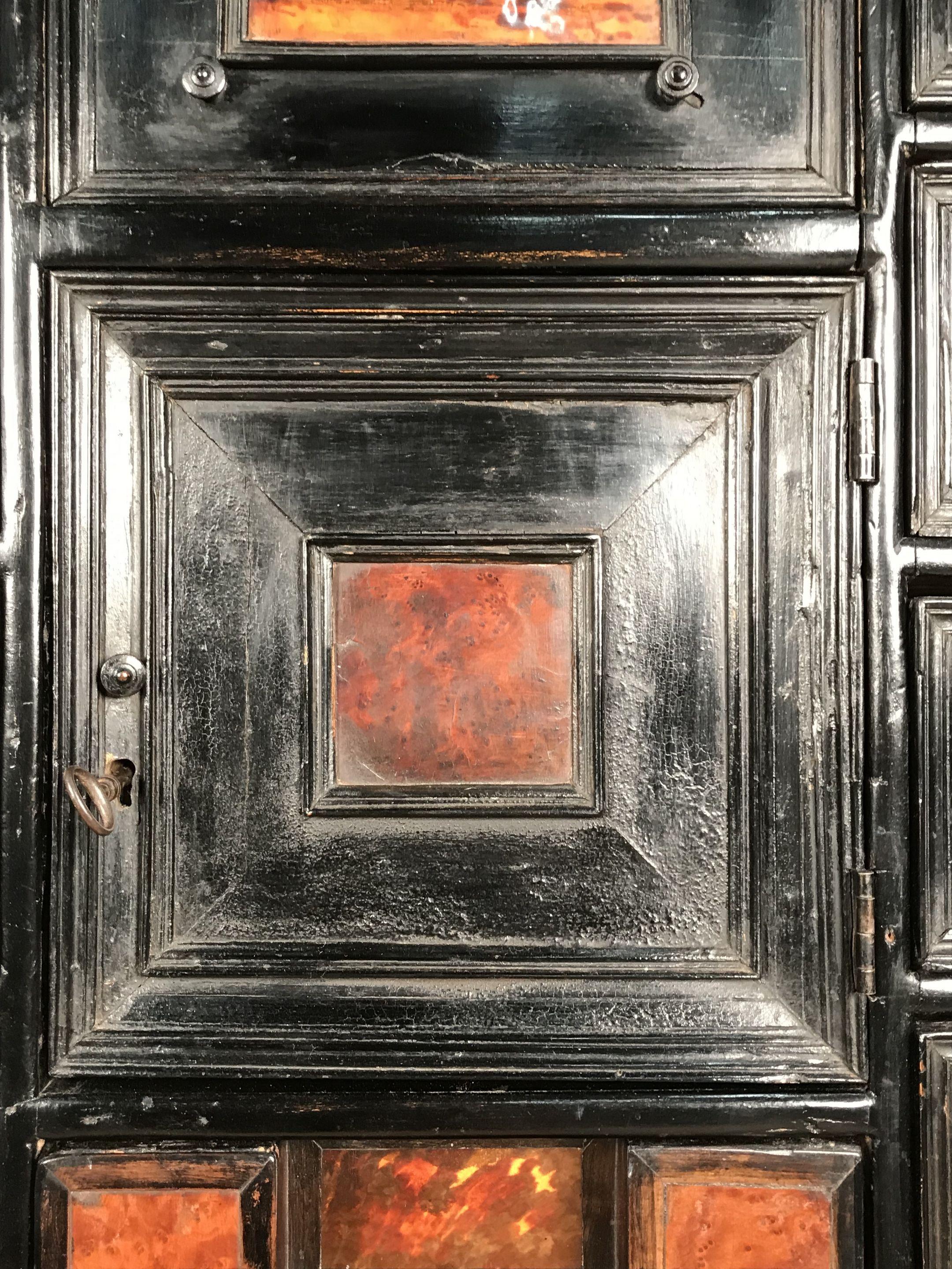 Table Cabinet, Mid-17th Century, Flemish Baroque, Ebonized and Tortoishell For Sale 8