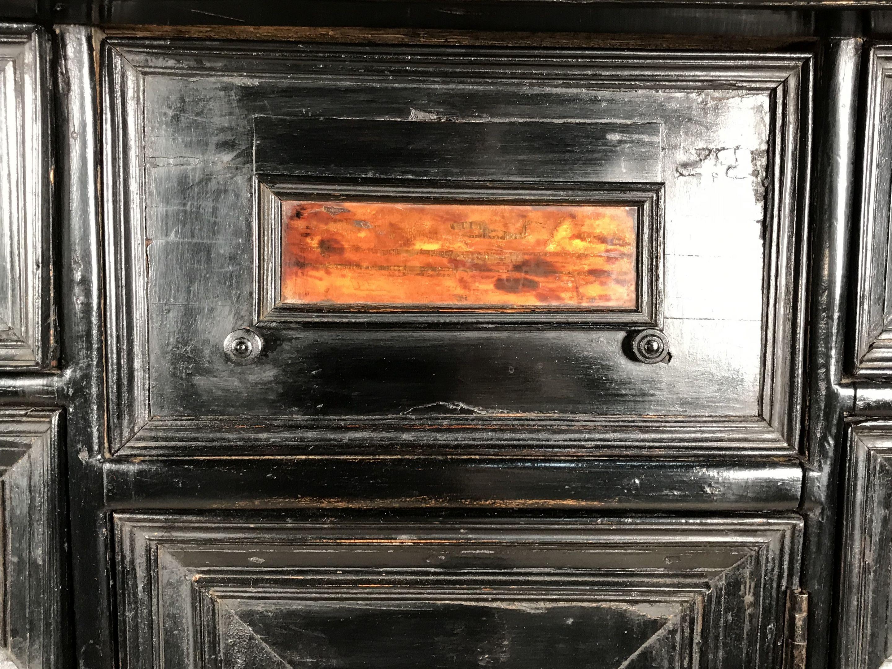 Table Cabinet, Mid-17th Century, Flemish Baroque, Ebonized and Tortoishell For Sale 10