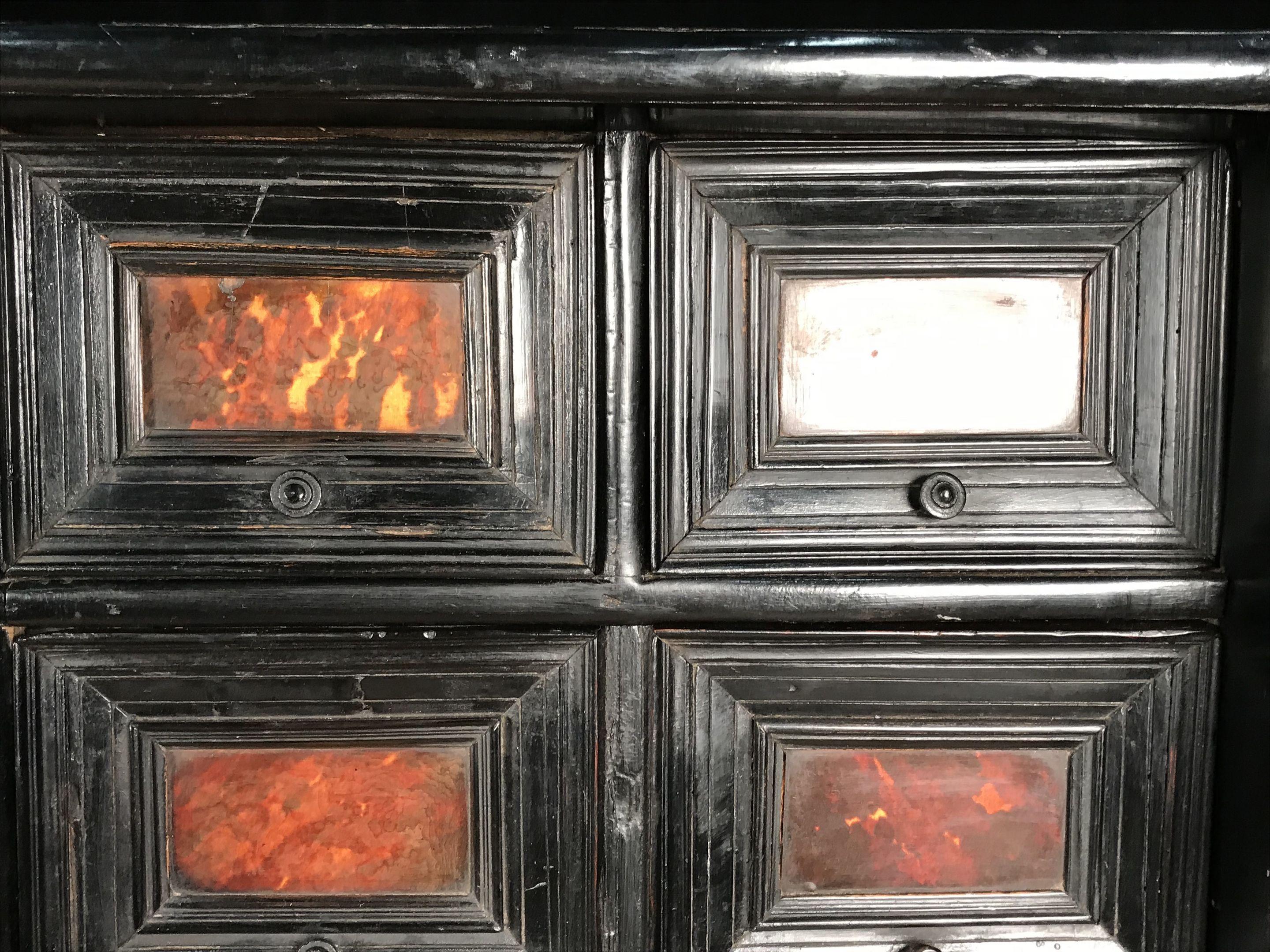 Table Cabinet, Mid-17th Century, Flemish Baroque, Ebonized and Tortoishell For Sale 14