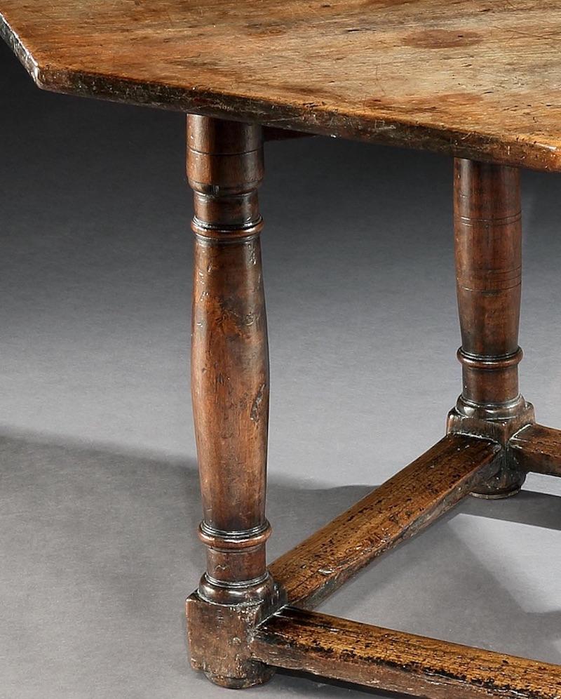Early 17th Century Table, Centre, Dining, Writing, Walnut, Octagonal, French, Renaissance
