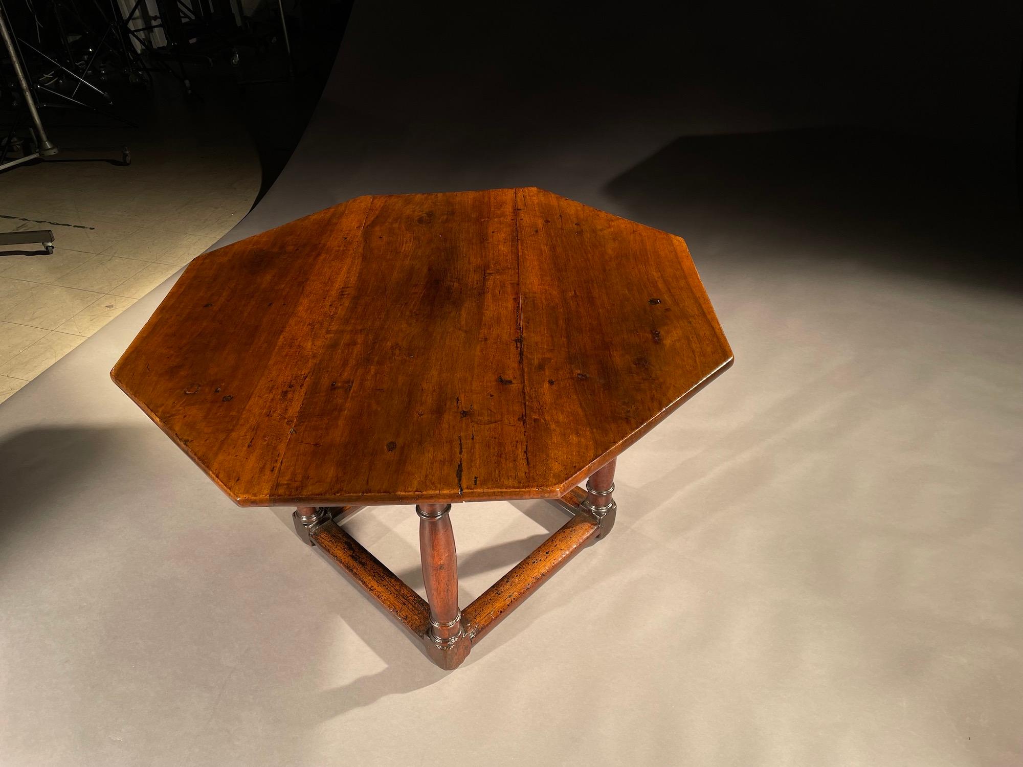 Joinery Table, Centre, Dining, Writing, Walnut, Octagonal, French, Renaissance For Sale