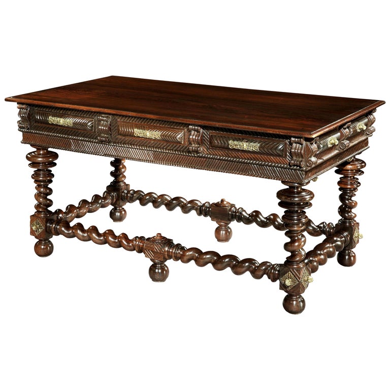 Table Centre Library Desk 17 Century Portuguese Baroque