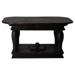 Table Centre Table Swedish Baroque 1650-1750 Black Sweden
