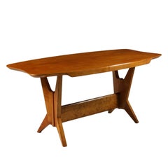 Table Cherry Veneer Vintage Manufactured in Italy, 1950s