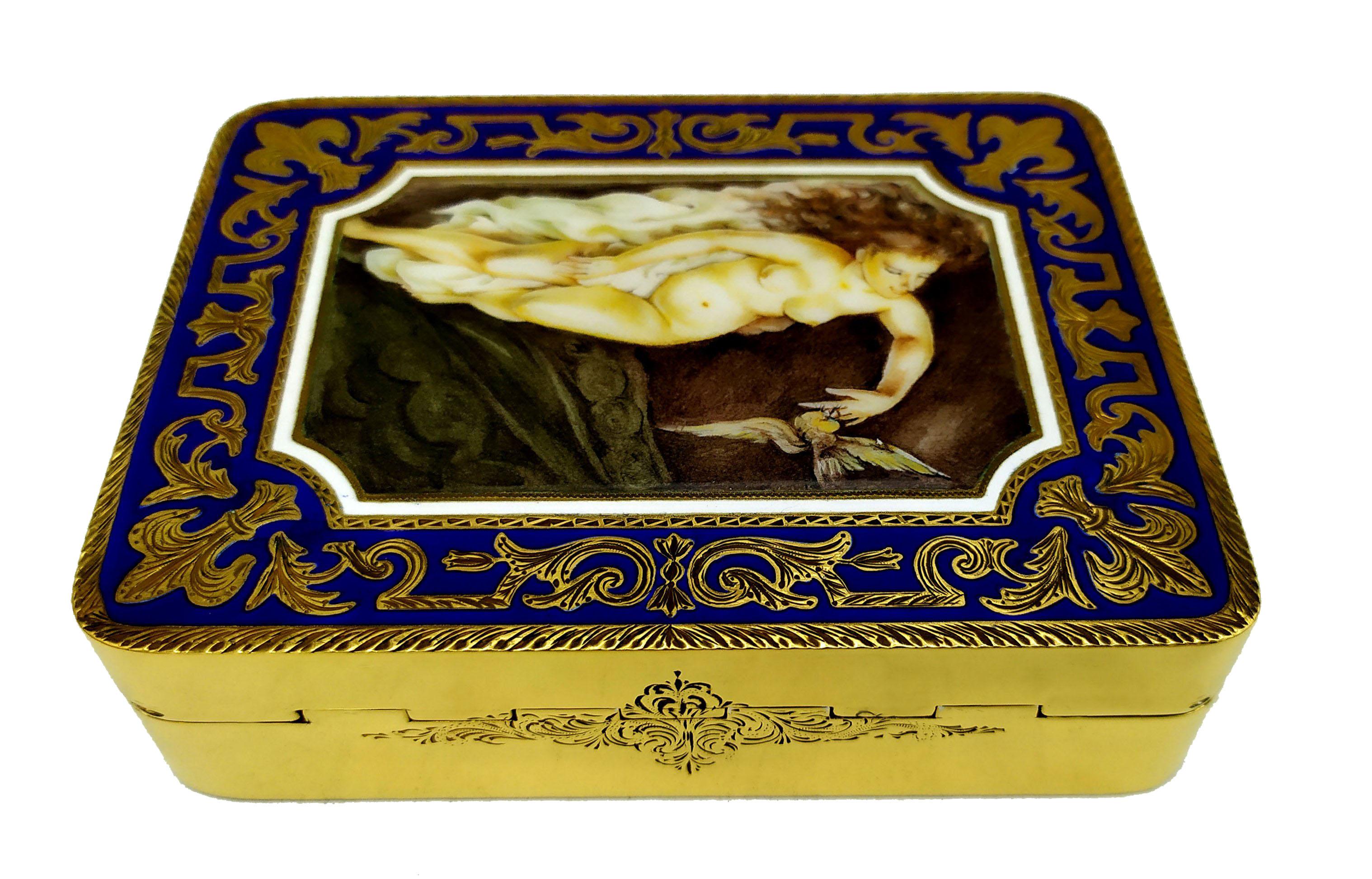 Fin du 20e siècle Boîte à cigares Salimbeni à rayures bicolores émaillée argent sterling en vente
