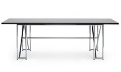 Table Classicon Double X Table Design Eileen Gray - Tabletop black ash