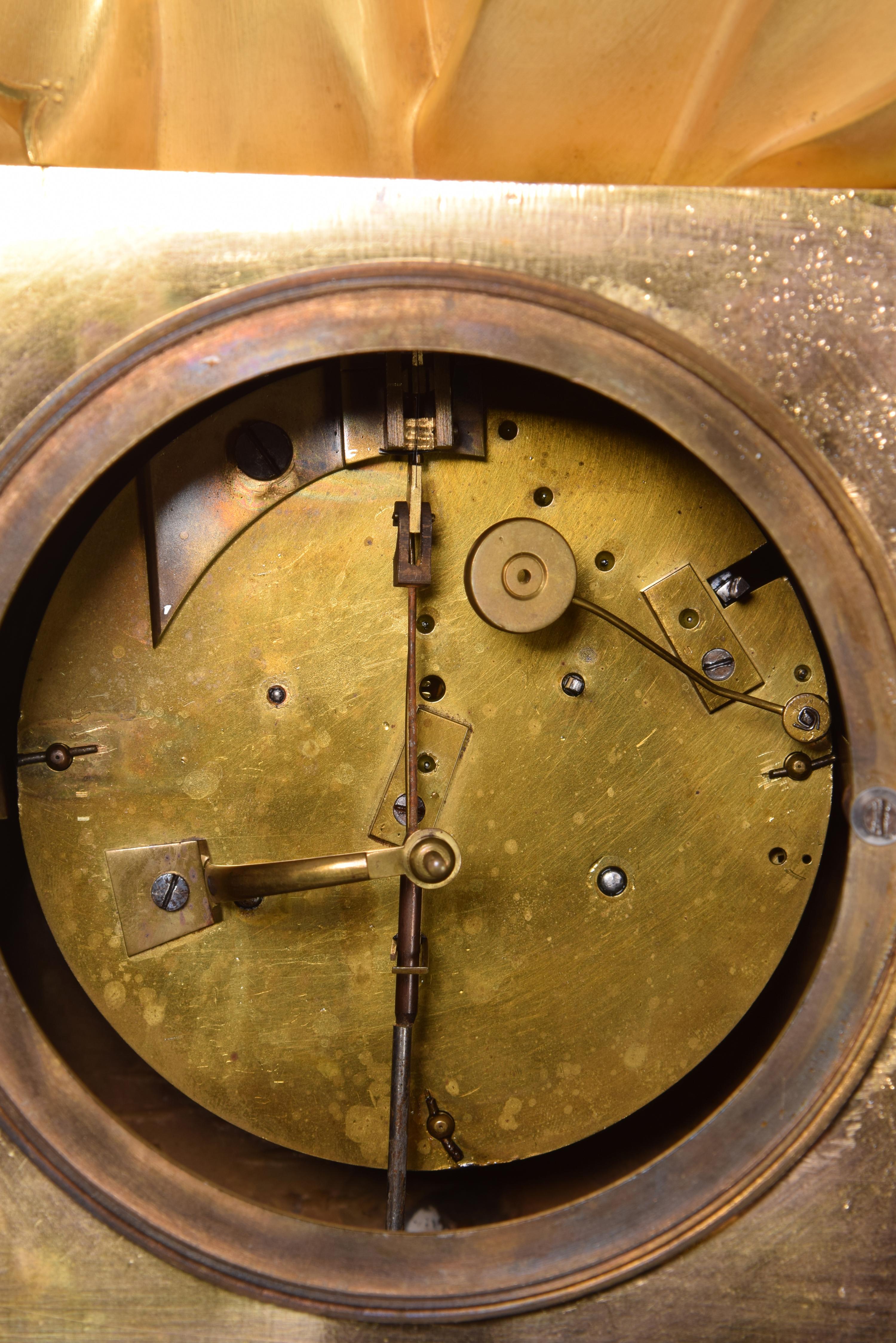Reloj de mesa, Aníbal Barca. Bronce ormolu, metal. Francia, siglo XIX. 9