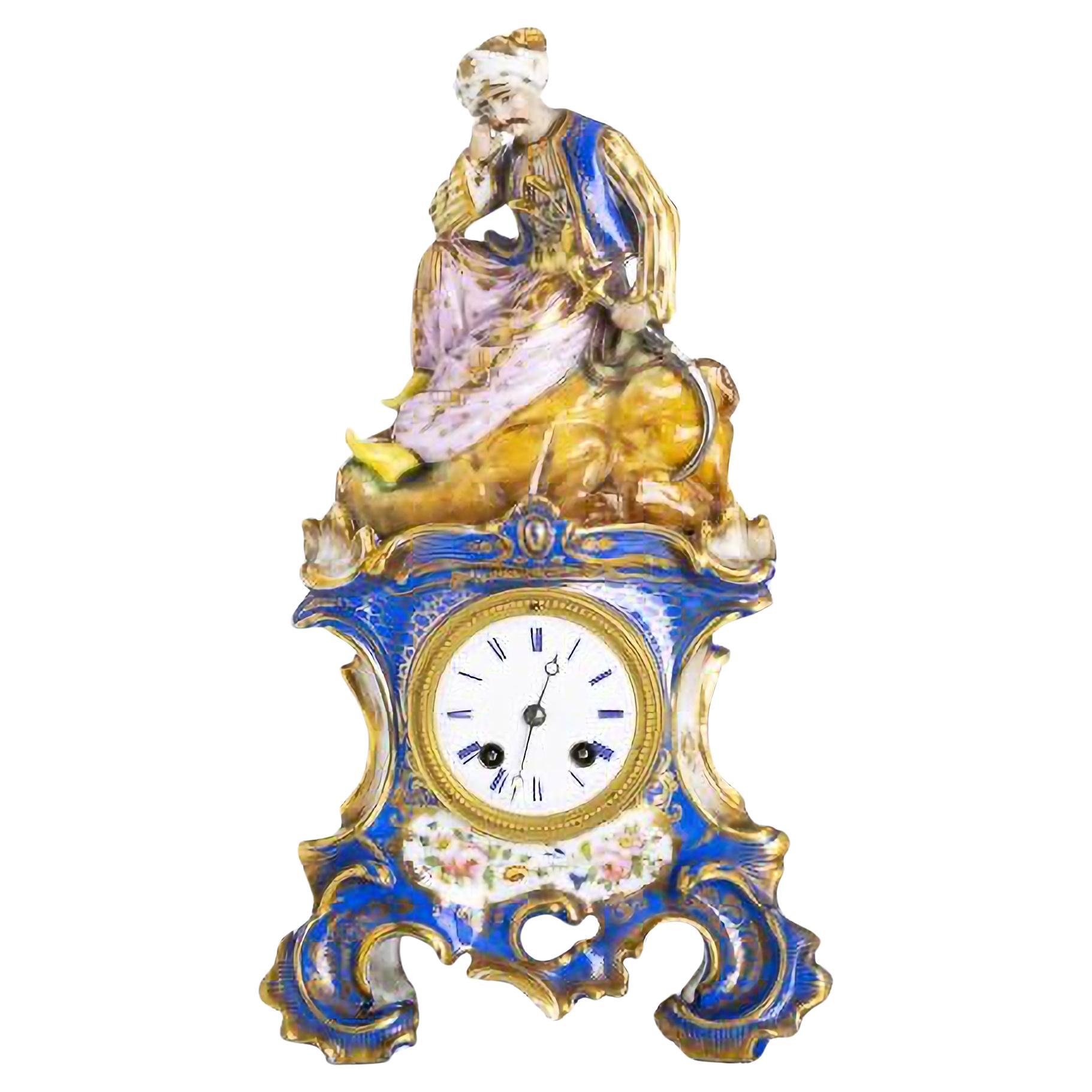 TABLE CLOCK "ARAB WARRIOR" 19th Century ex Christie's For Sale