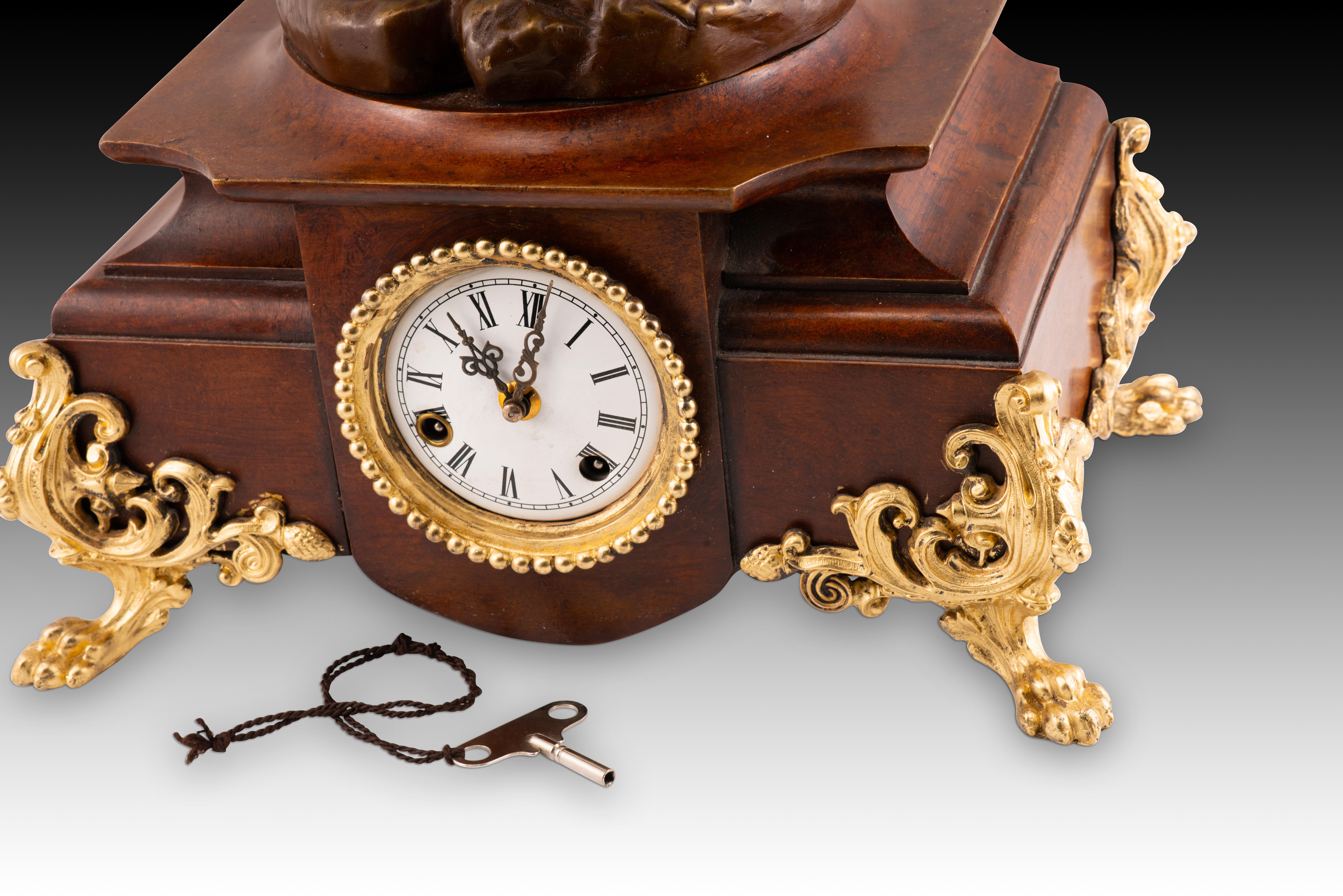 Table clock. Bronze. 1990s, modeled after August Moreau. For Sale 4