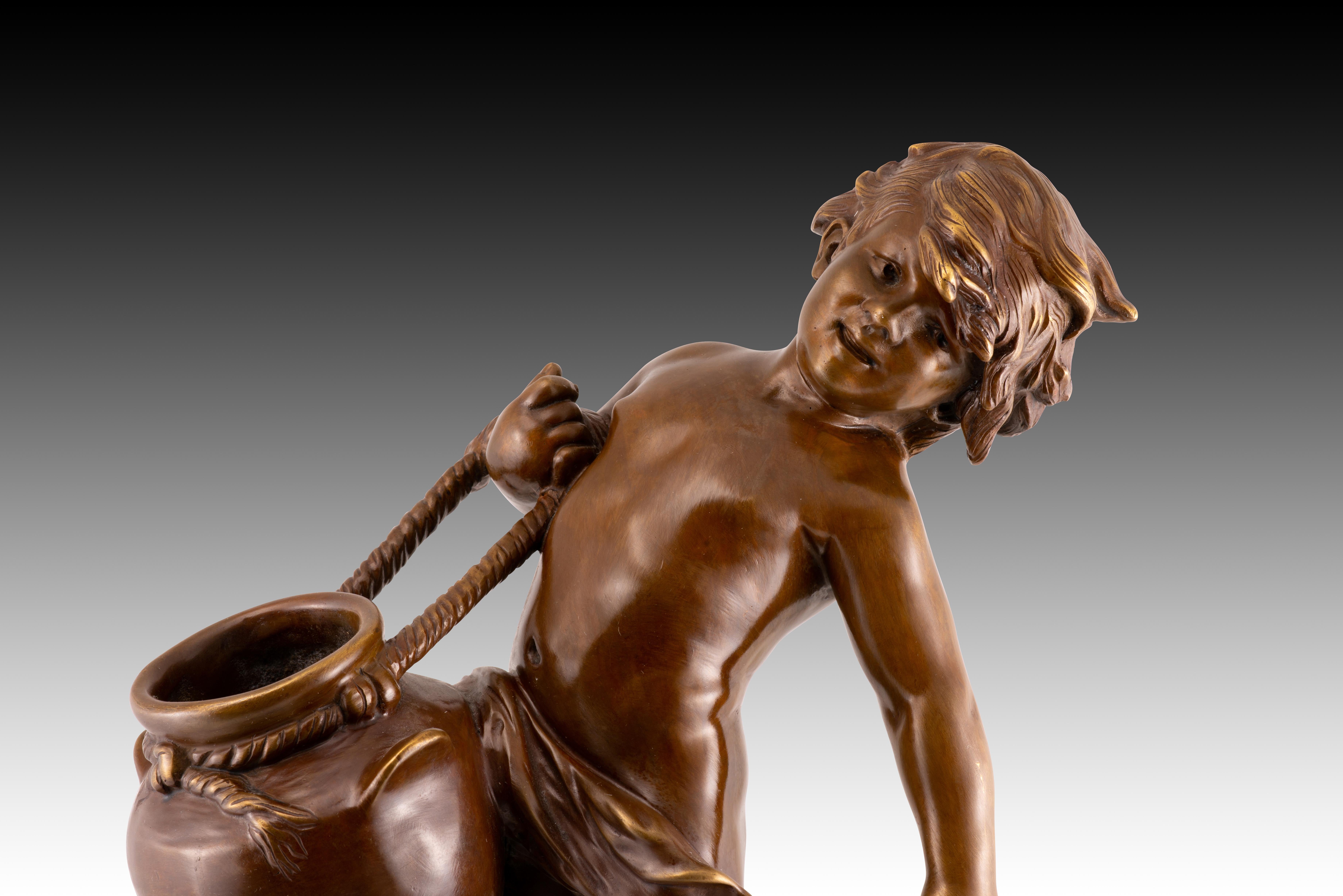 Table clock. Bronze. 1990s, modeled after August Moreau. For Sale 2