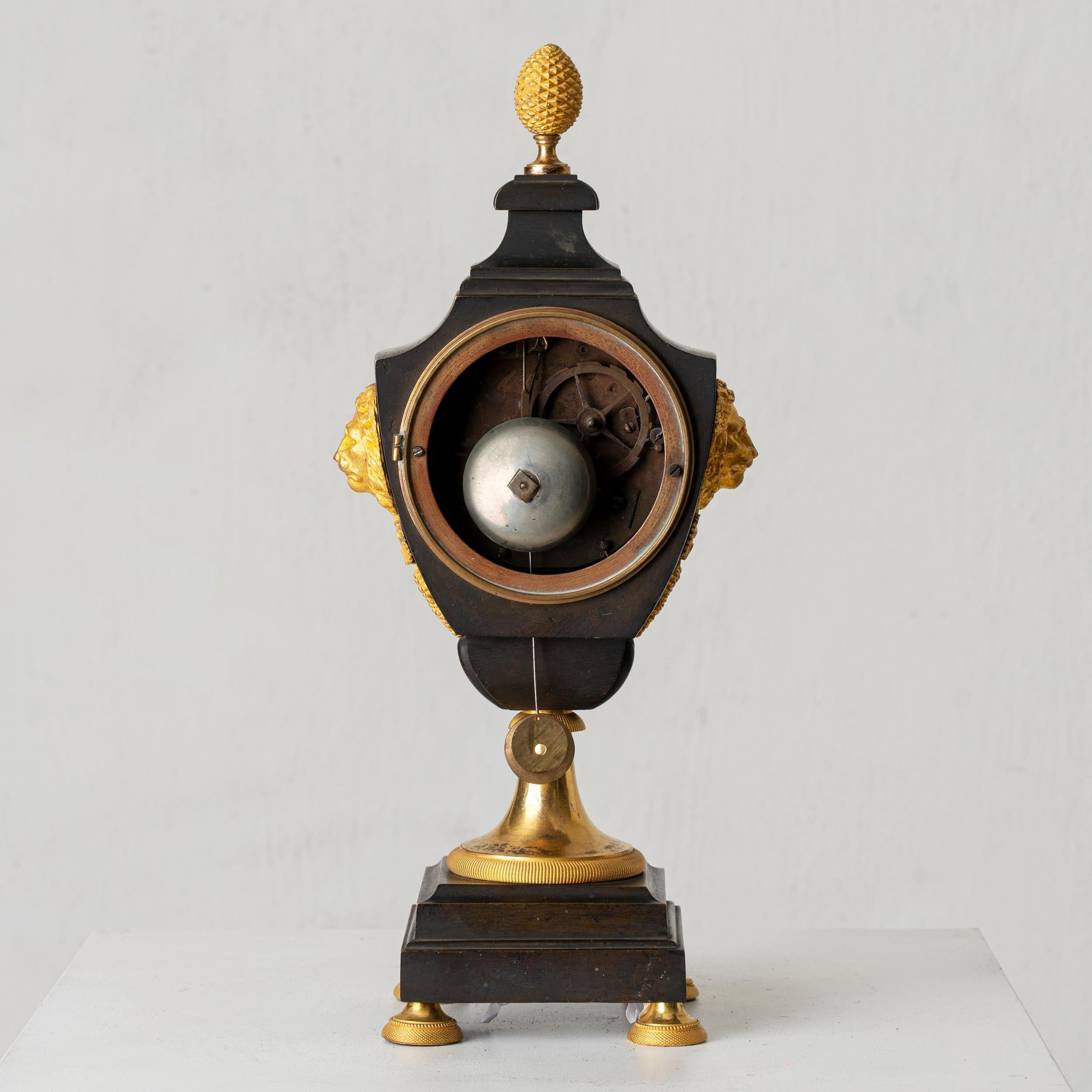 French Table Clock Empire France For Sale