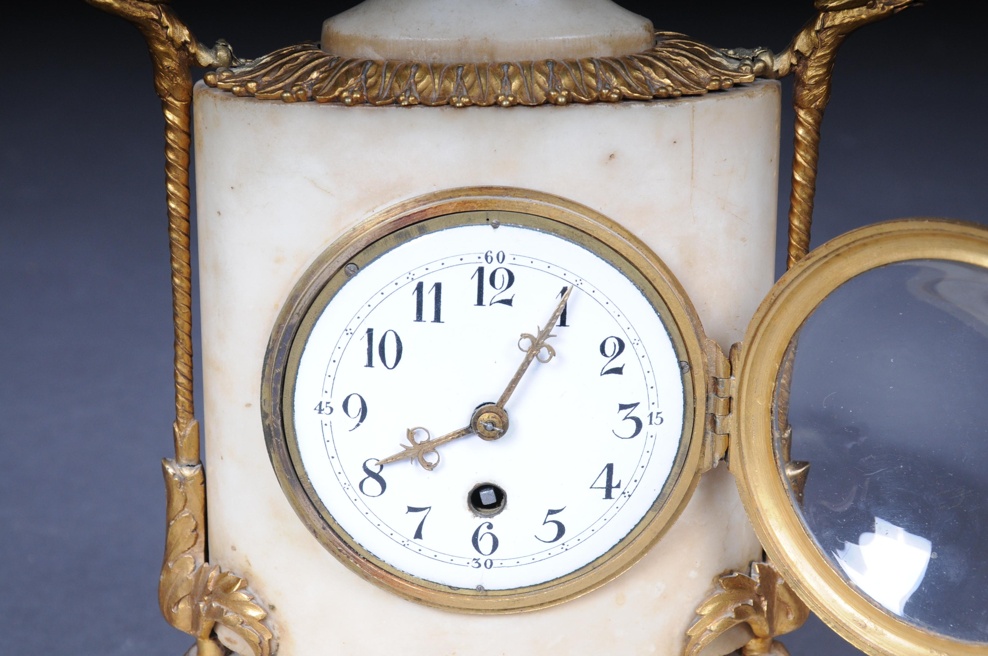Table Clock / Fireplace Clock in Empire Style Around 1900 1