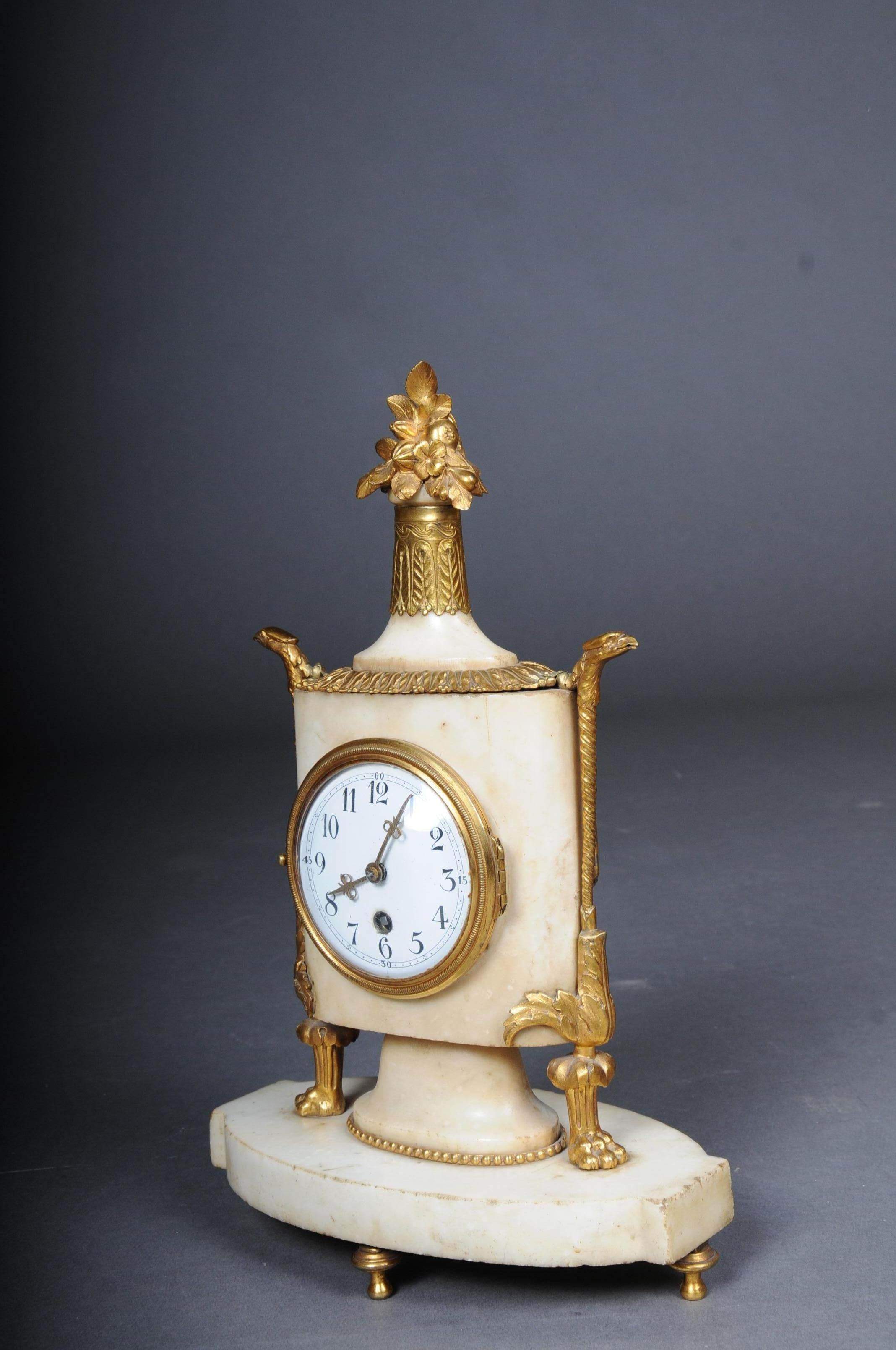 Table Clock / Fireplace Clock in Empire Style Around 1900 2