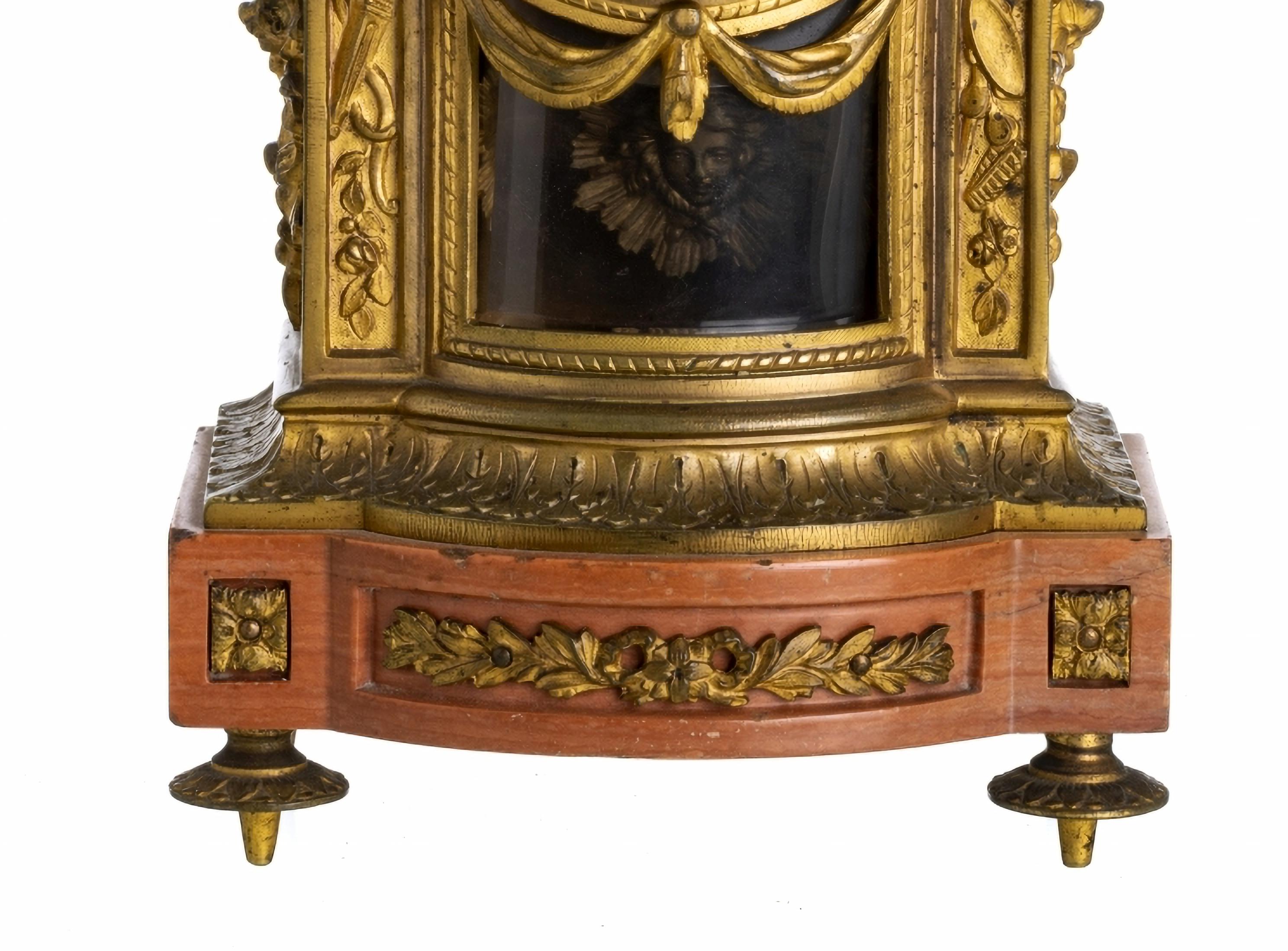 Rococo Table Clock, French of the Late 19th Century For Sale