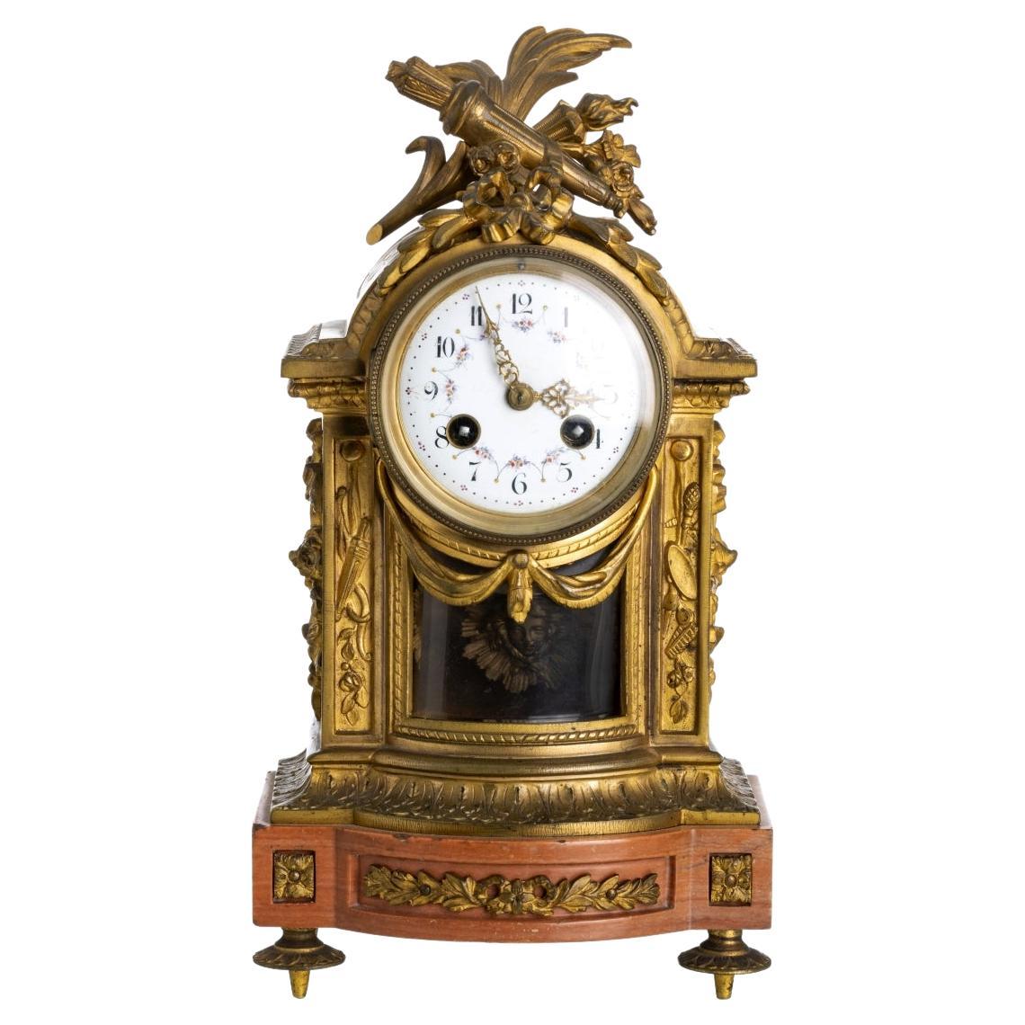 Table Clock, French of the Late 19th Century For Sale