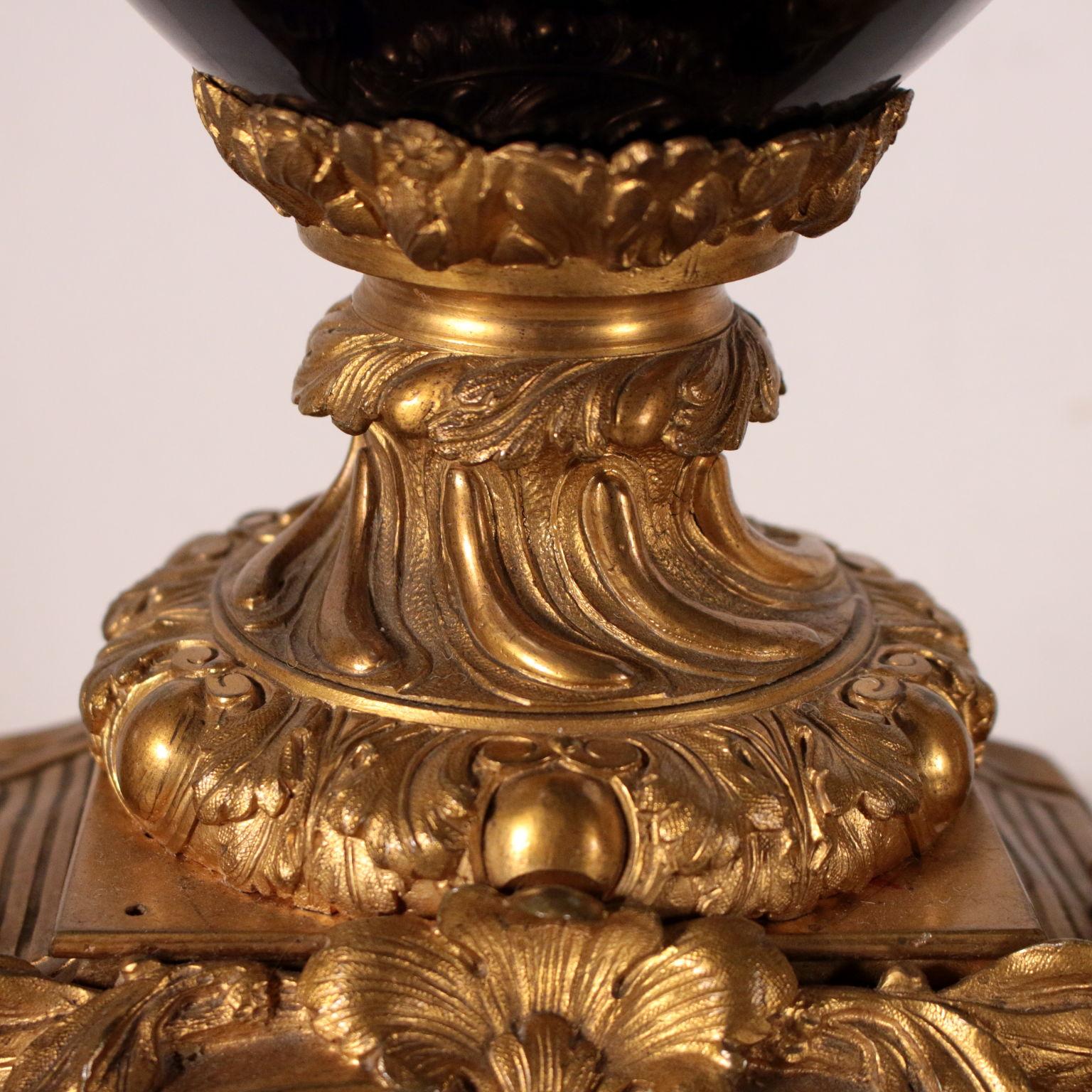 Gilt Table Clock Gilded Bronze, France, 19th Century