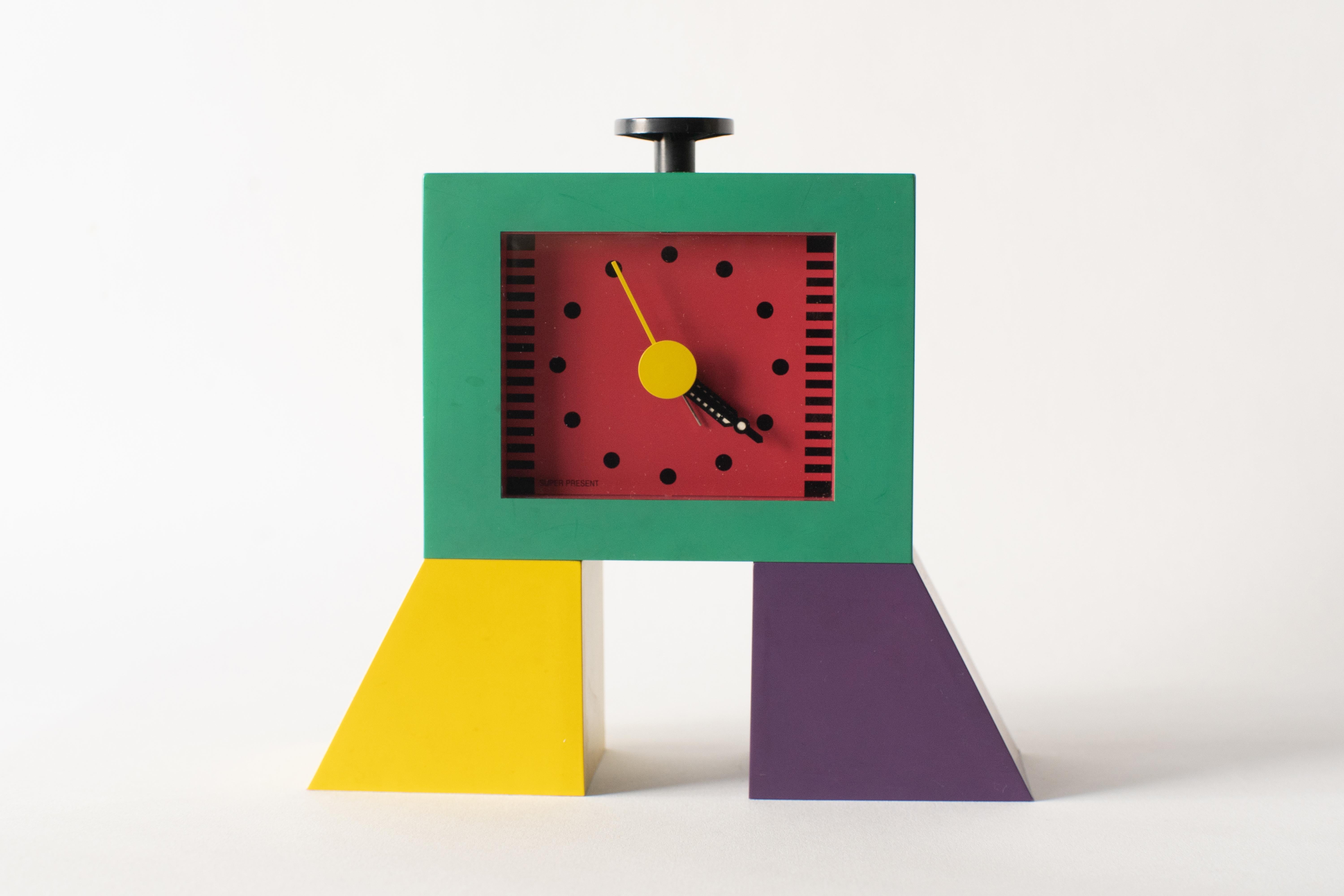 Table Clock Shohei Mihara Wakita Superpresent Postmodern, 1980s In Good Condition In Shibuya-ku, Tokyo