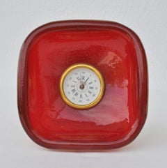 Table Clock Sommerso Glass by Seguso