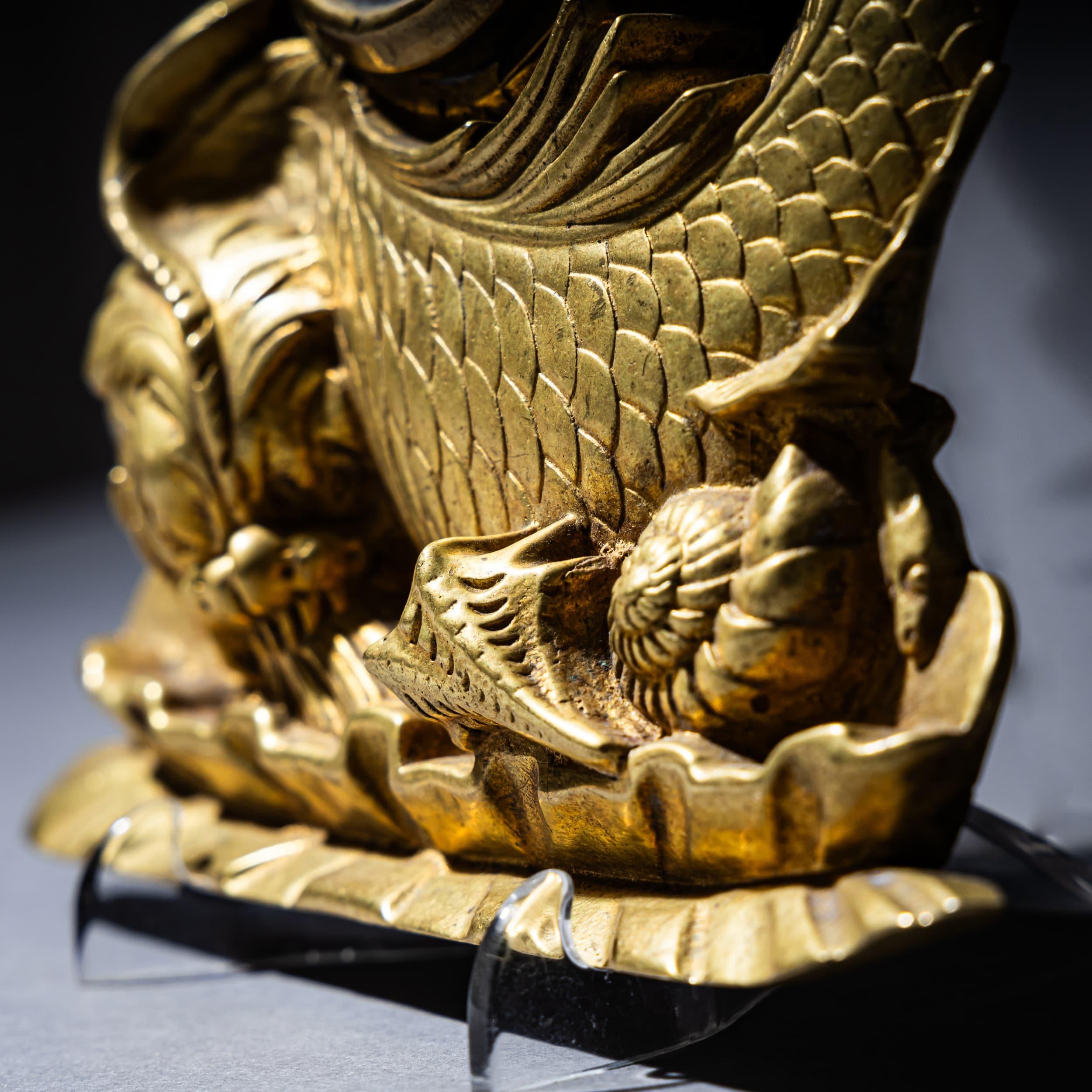 Table Clock with Dolphin, France, circa 1830 In Good Condition For Sale In Greding, DE