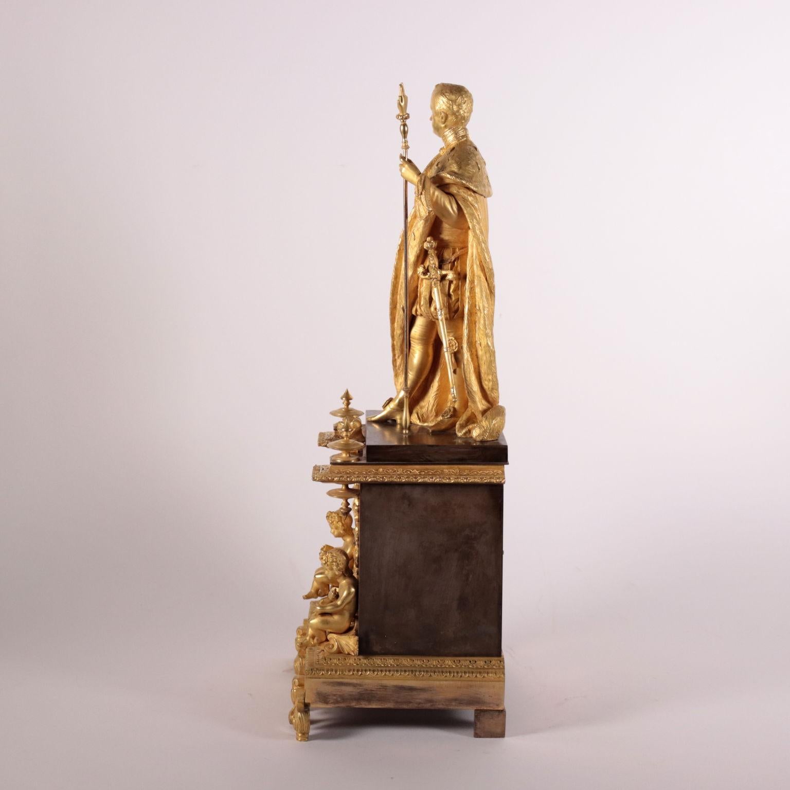 Table Clock with the Figure of an Emperor, XIXth Century 5